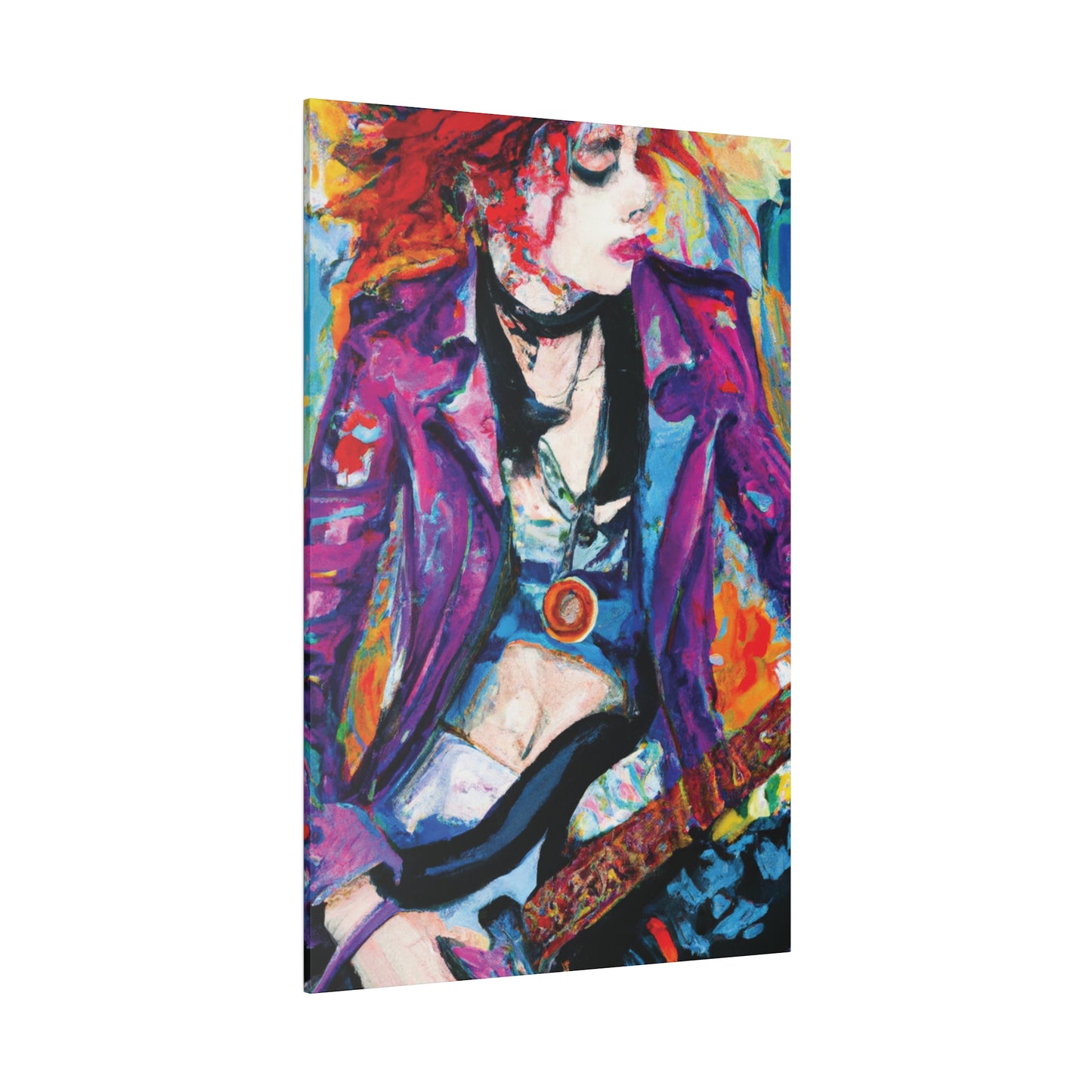 9712Y - Rockstar Oil Painting Style Print | Poster | Home Decor | Wall Art | Music Art | Canvas