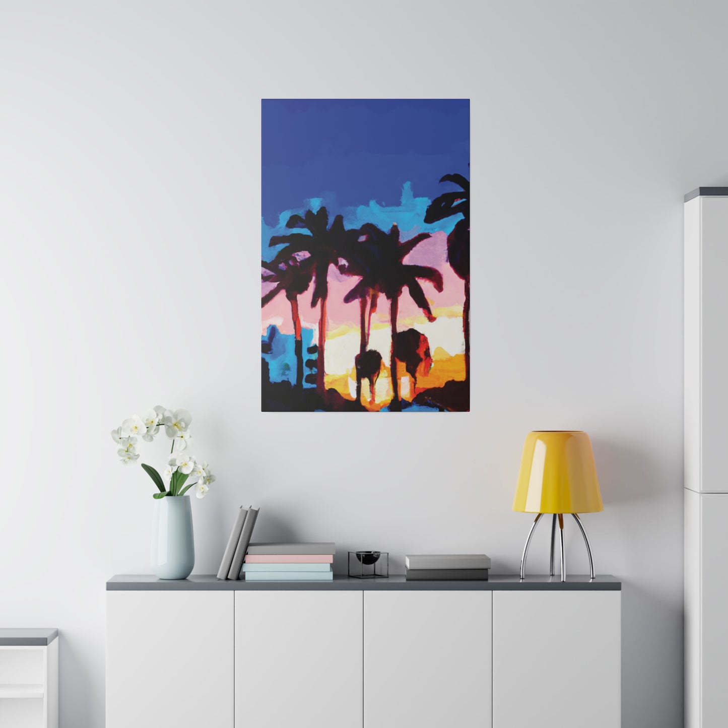 9453C - Miami Beach Sunset Painting Print | Miami | Beach | Sunset | Poster | Home Decor | Wall Art | Canvas