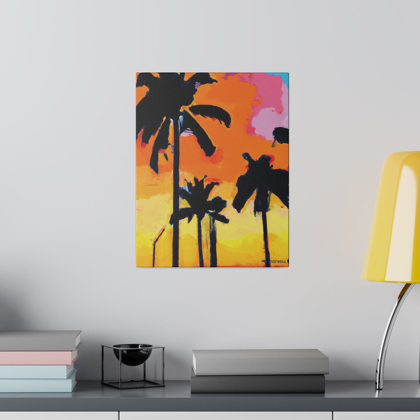 2956A - Miami Beach Sunset Painting Print | Miami | Beach | Sunset | Poster | Home Decor | Wall Art | Canvas