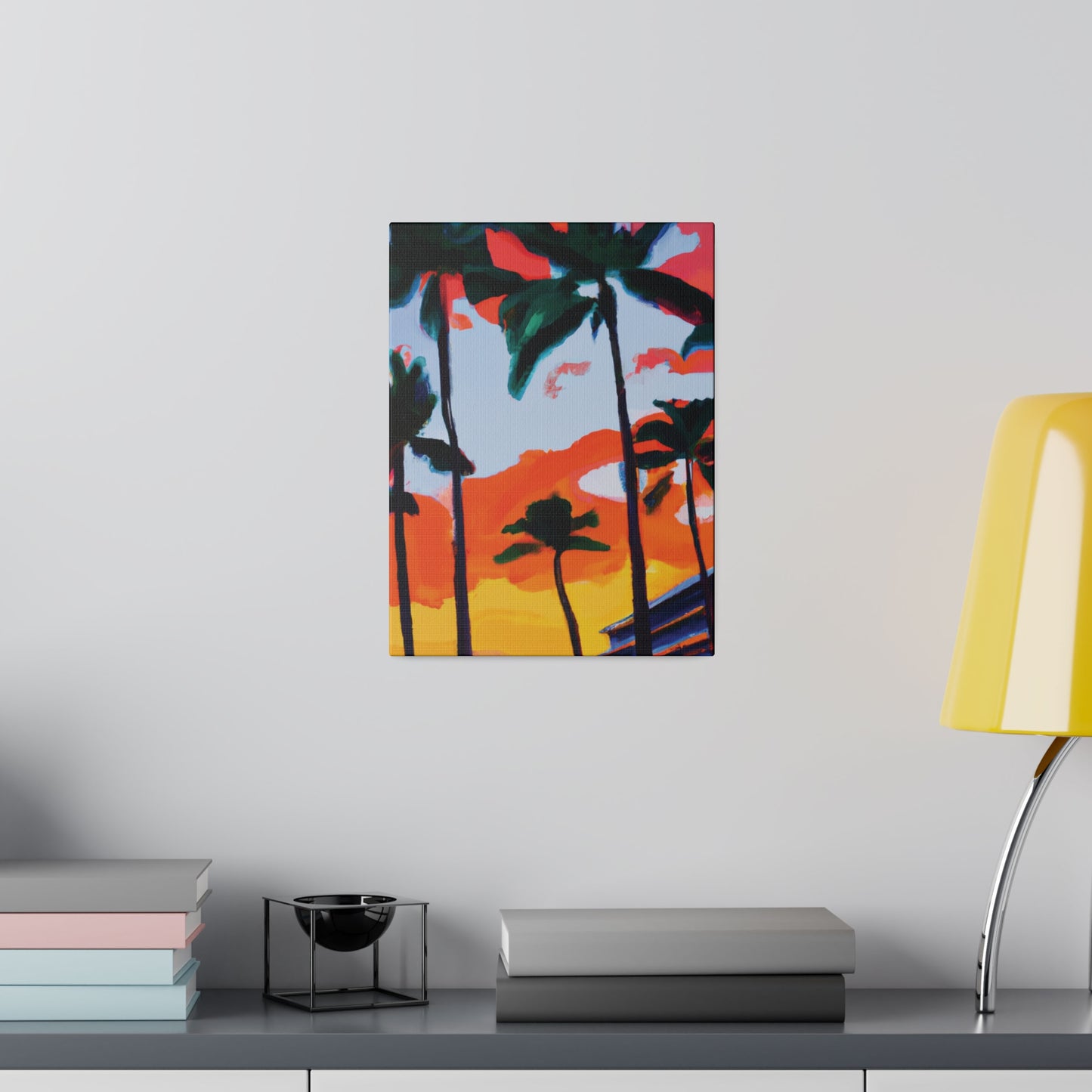 2741Q - Miami Beach Sunset Painting Print | Miami | Beach | Sunset | Poster | Home Decor | Wall Art | Canvas