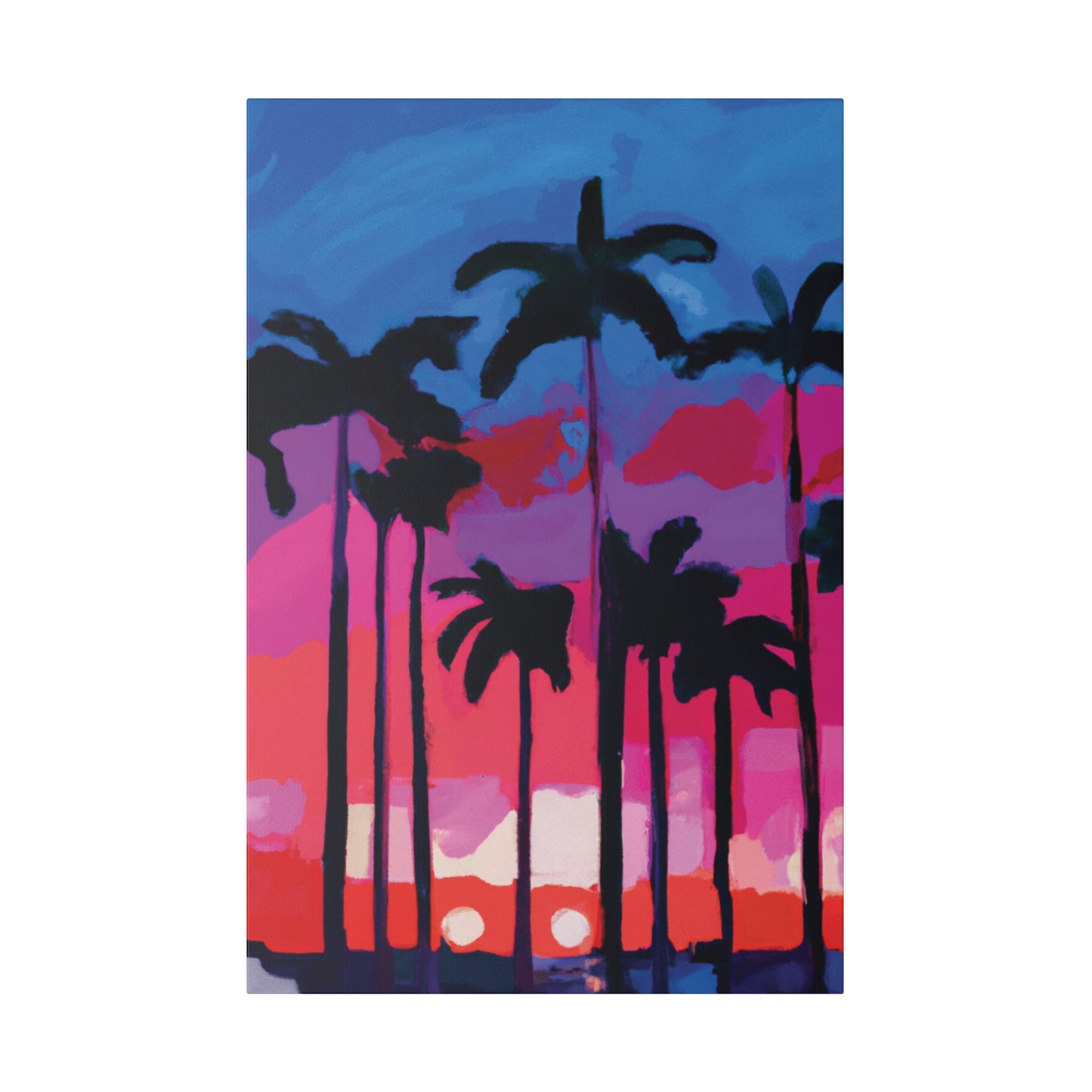 7245Y - Miami Beach Sunset Painting Print | Miami | Beach | Sunset | Poster | Home Decor | Wall Art | Canvas