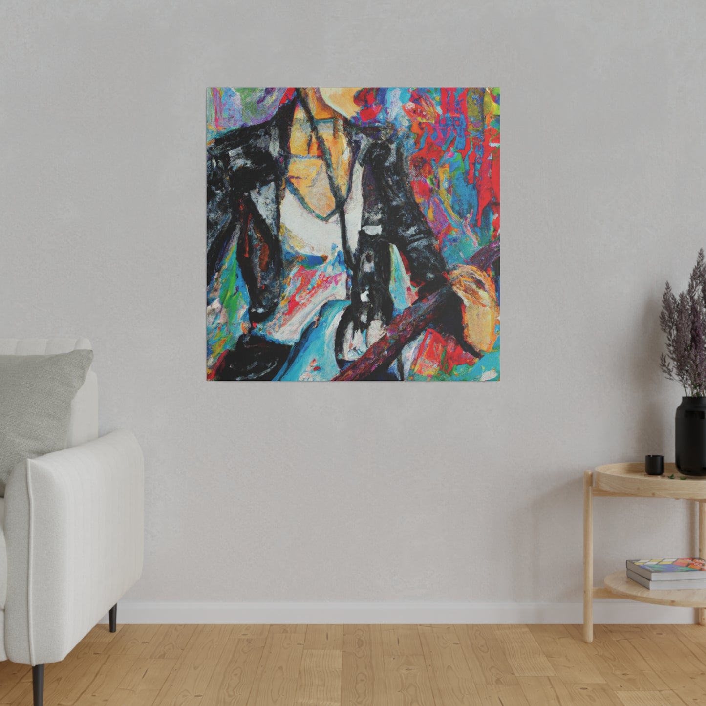 3492Z - Rockstar Oil Painting Style Print | Poster | Home Decor | Wall Art | Music Art | Canvas