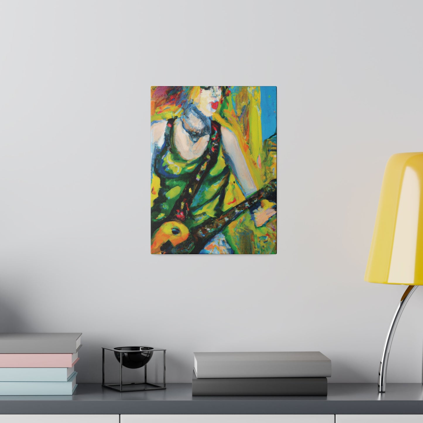 4713C - Rockstar Oil Painting Style Print | Poster | Home Decor | Wall Art | Music Art | Canvas