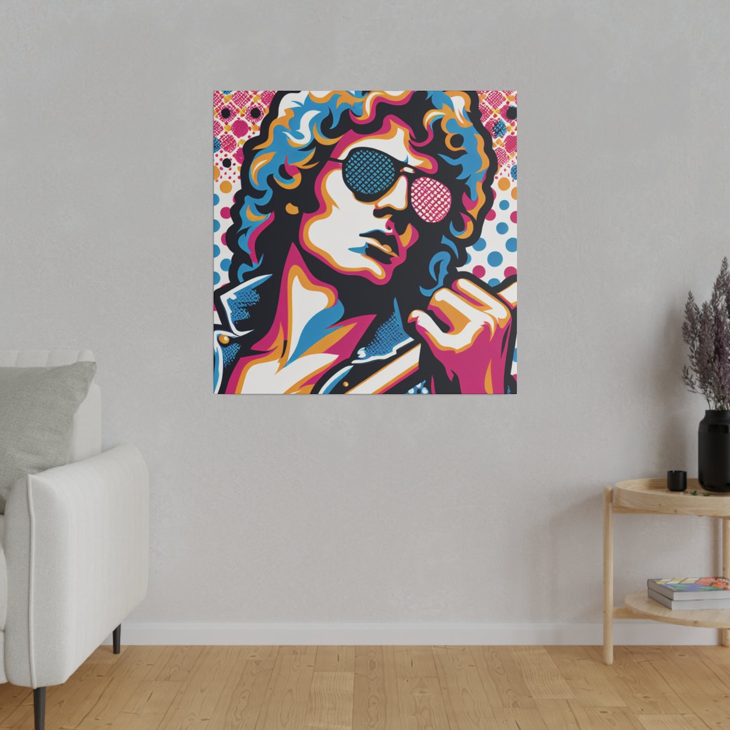 3572X - Rockstar Painting Print | Face | Abstract | Poster | Home Decor | Wall Art | Music Art | Canvas