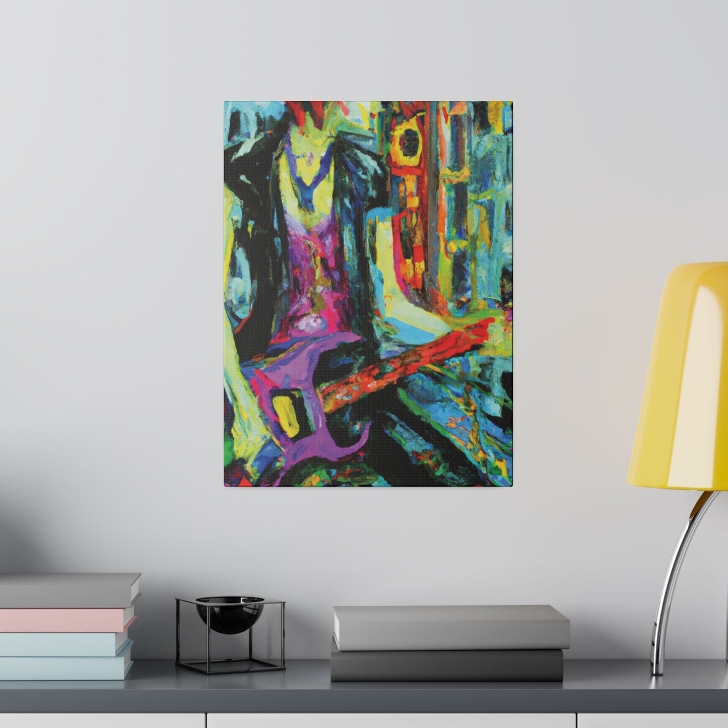 6863V - Rockstar Oil Painting Style Print | Poster | Home Decor | Wall Art | Music Art | Canvas