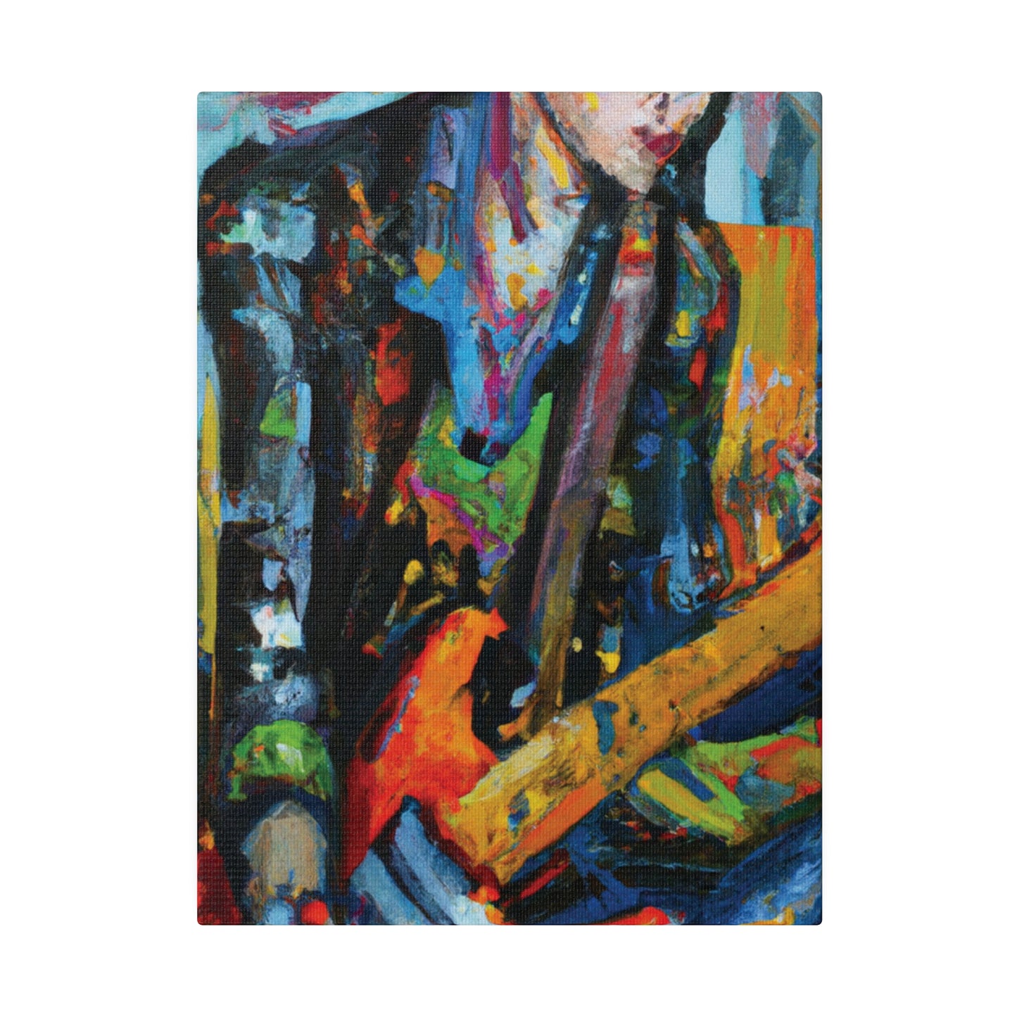 7893K - Rockstar Oil Painting Style Print | Poster | Home Decor | Wall Art | Music Art | Canvas