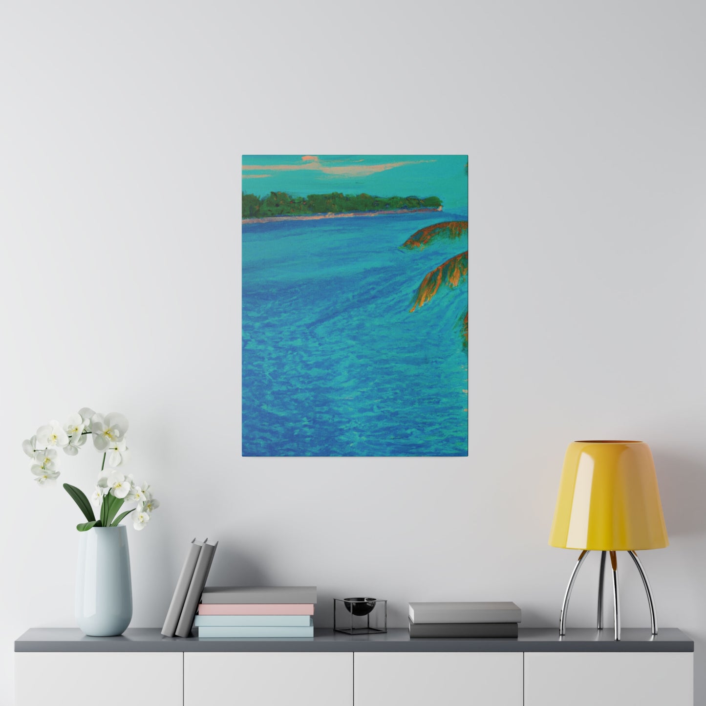 3303Q - Bahamas Ocean Painting Print | Bahamas | Ocean | Beach | Poster | Home Decor | Wall Art | Canvas