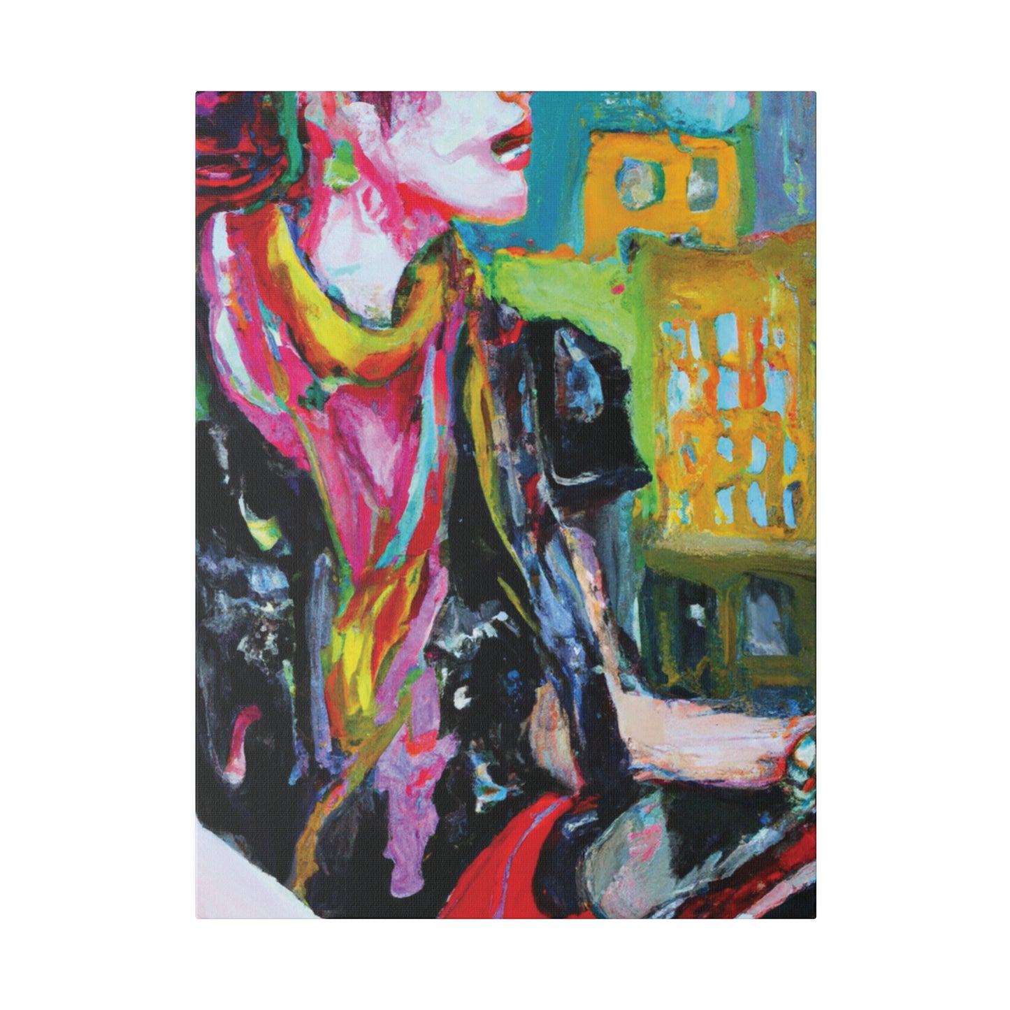9896T - Rockstar Oil Painting Style Print | Poster | Home Decor | Wall Art | Music Art | Canvas