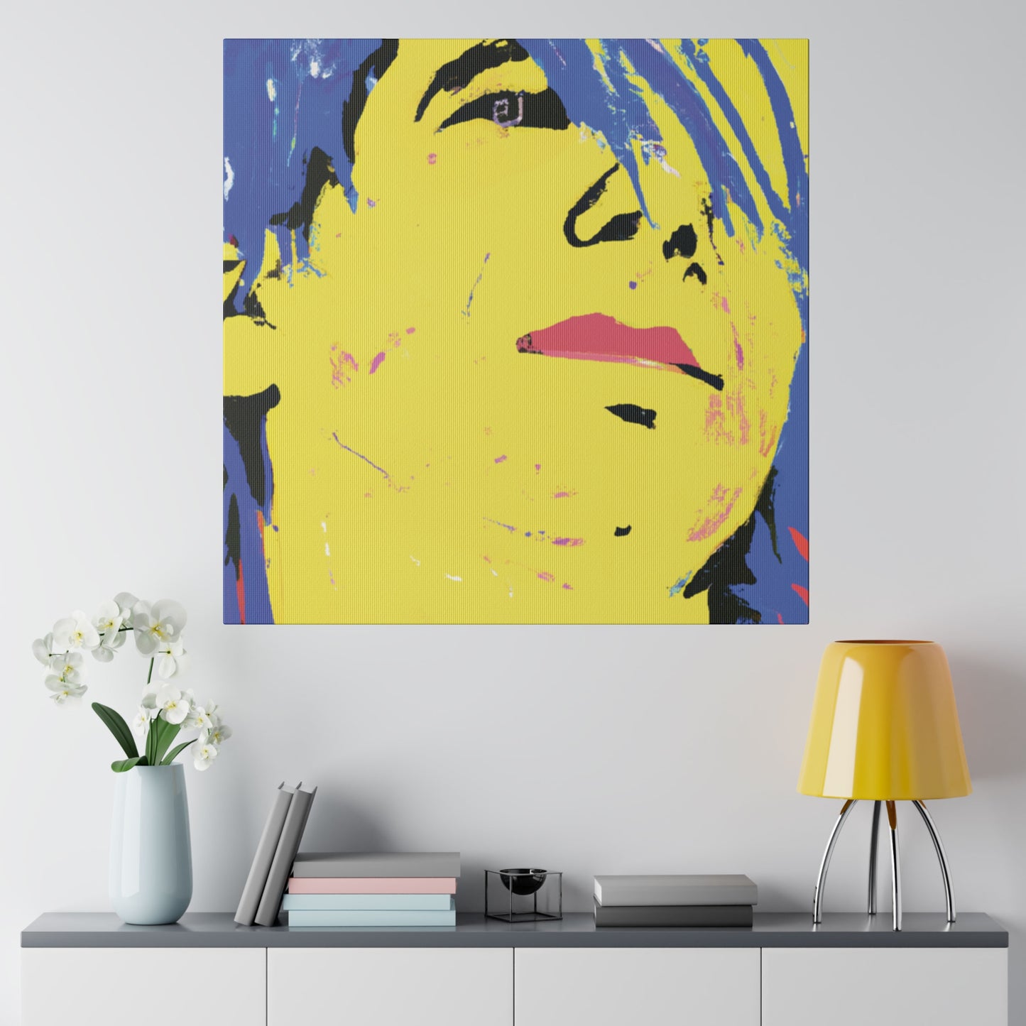 4894A - Rockstar Painting Print | Face | Abstract | Poster | Home Decor | Wall Art | Music Art | Canvas