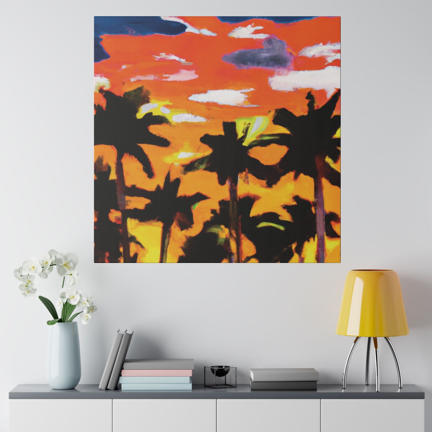 8206A - Miami Beach Sunset Painting Print | Miami | Beach | Sunset | Poster | Home Decor | Wall Art | Canvas