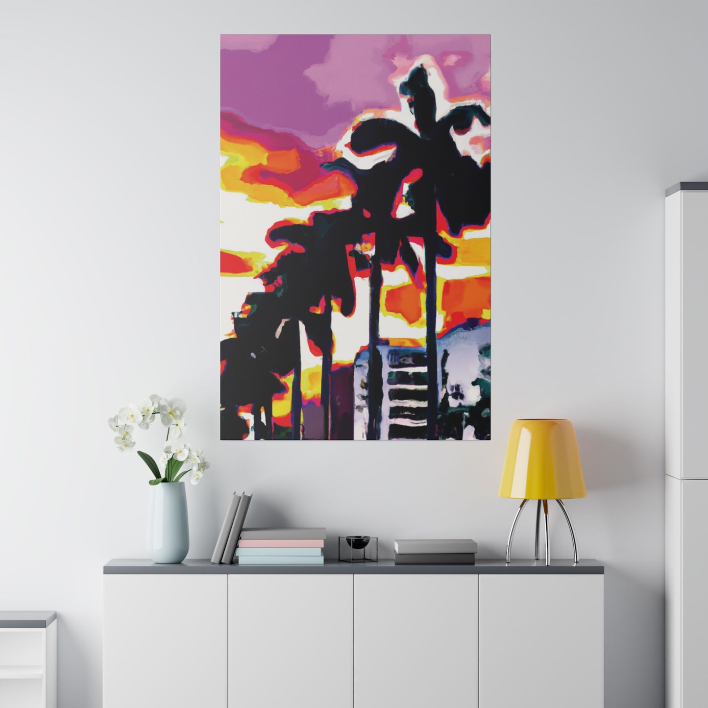 1923K - Miami Beach Sunset Painting Print | Miami | Beach | Sunset | Poster | Home Decor | Wall Art | Canvas