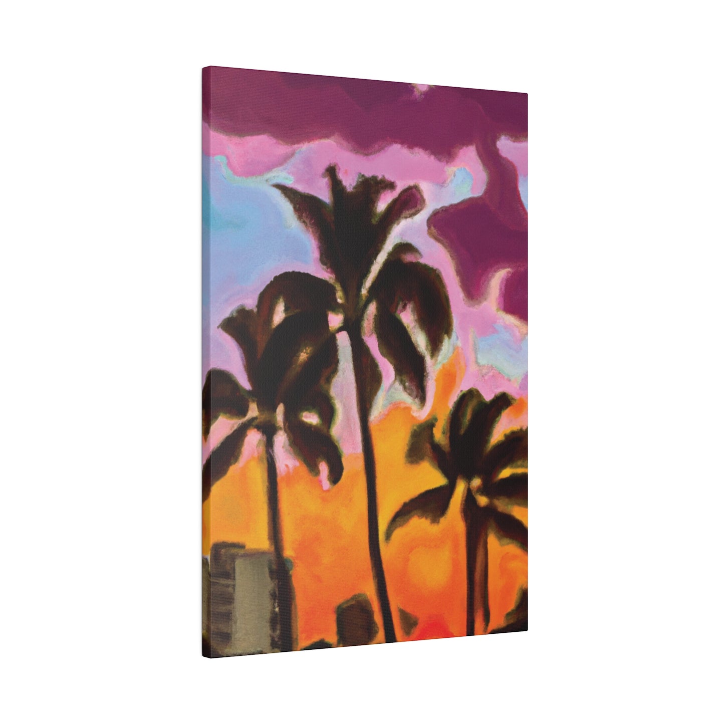 6721C - Miami Beach Sunset Painting Print | Miami | Beach | Sunset | Poster | Home Decor | Wall Art | Canvas