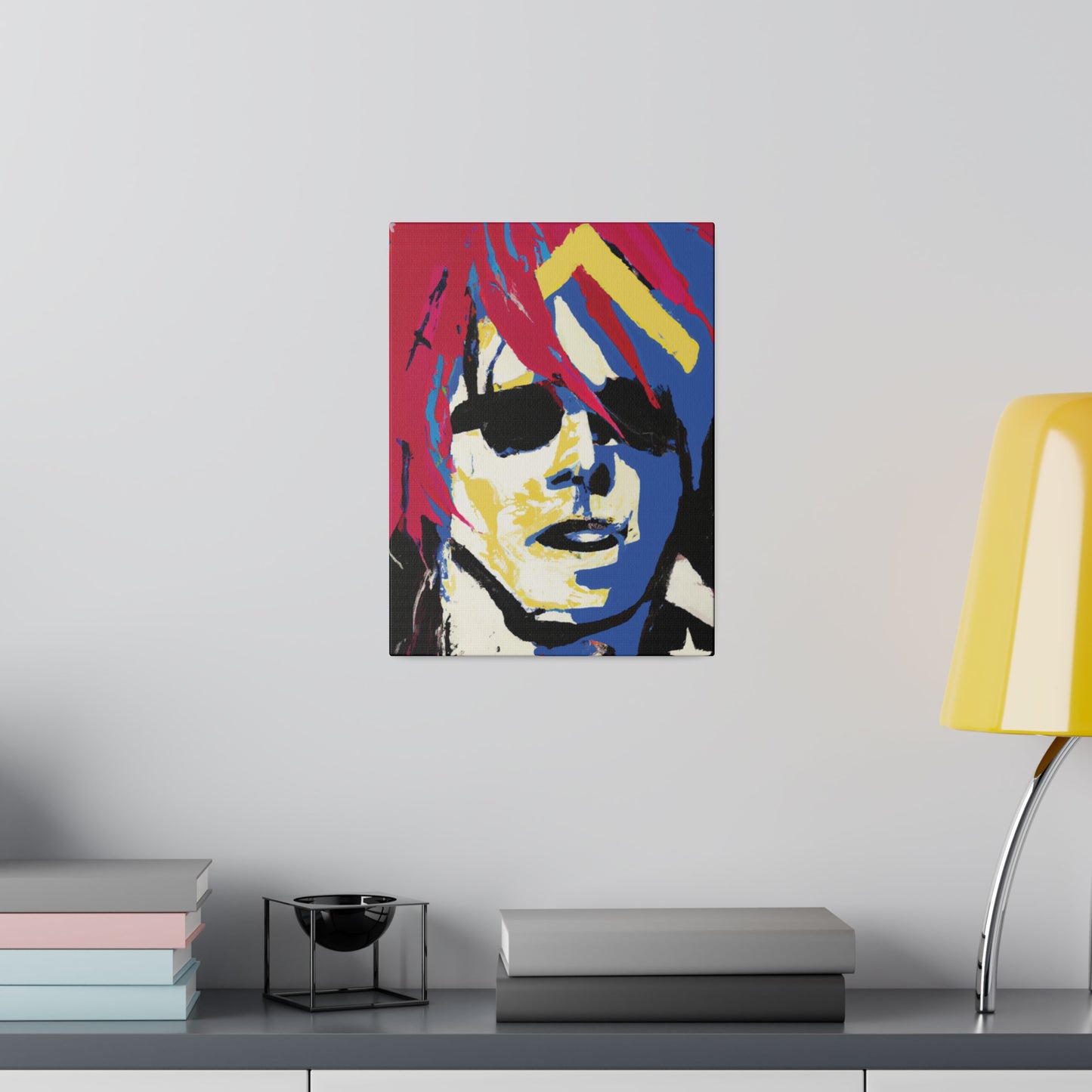 9537K - Rockstar Painting Print | Face | Abstract | Poster | Home Decor | Wall Art | Music Art | Canvas