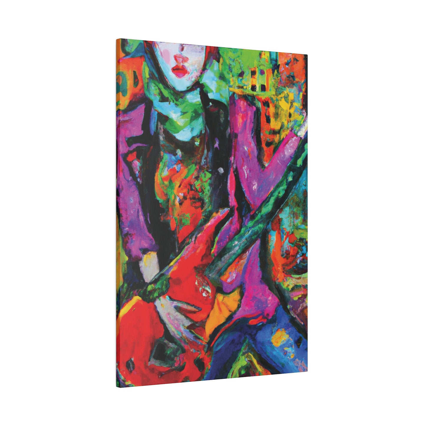 3861D - Rockstar Oil Painting Style Print | Poster | Home Decor | Wall Art | Music Art | Canvas