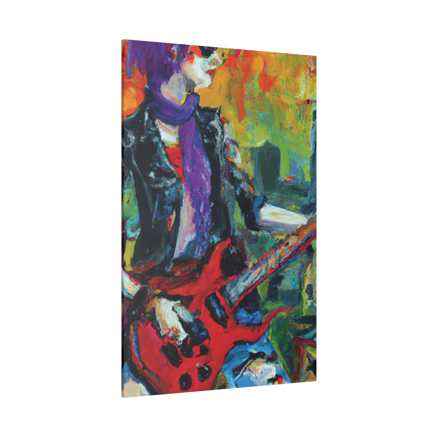 9823K - Rockstar Oil Painting Style Print | Poster | Home Decor | Wall Art | Music Art | Canvas