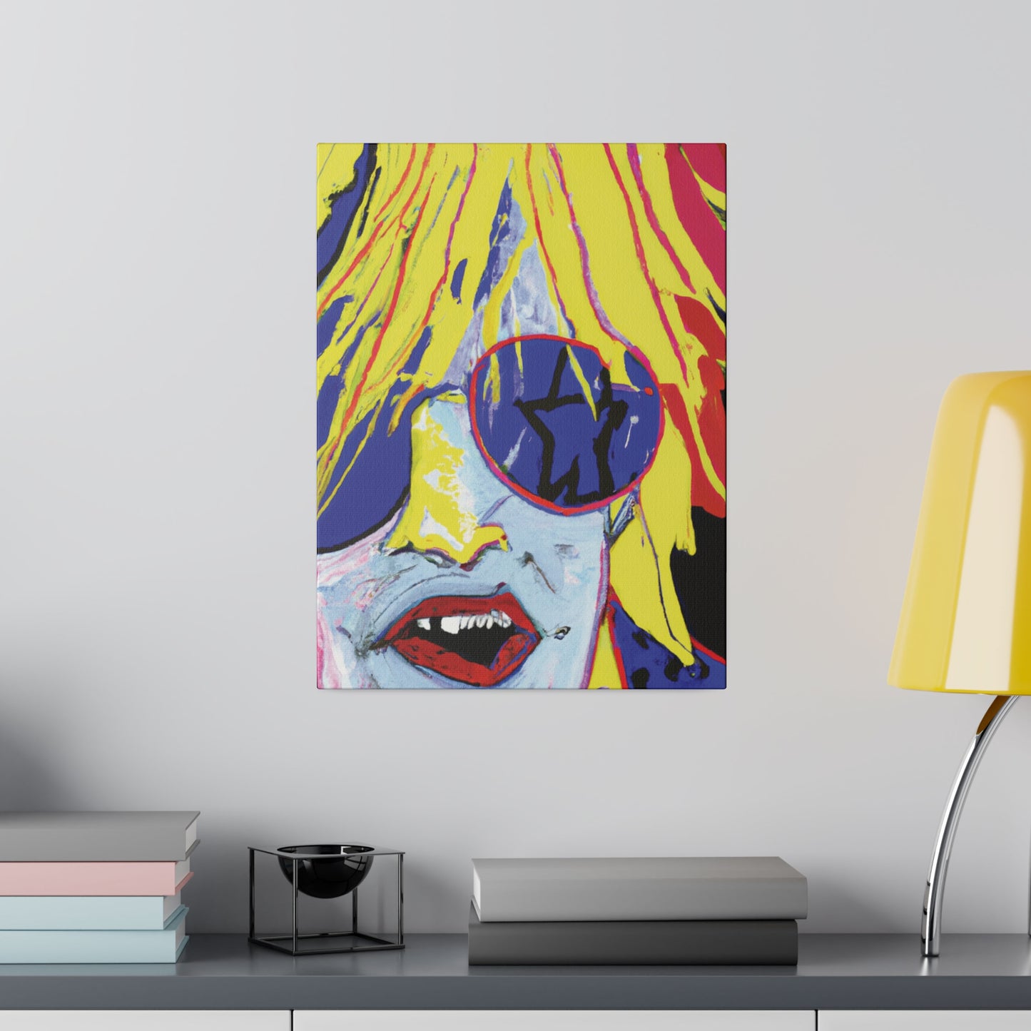 8742G - Rockstar Painting Print | Face | Abstract | Poster | Home Decor | Wall Art | Music Art | Canvas