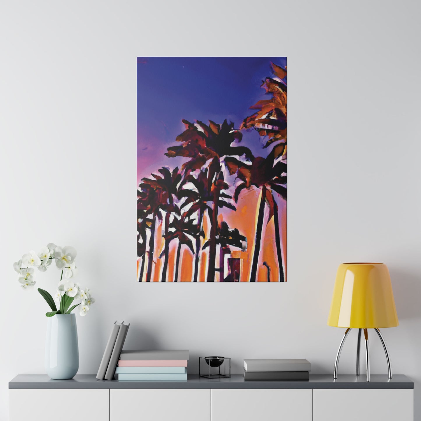 1463E - Miami Beach Sunset Painting Print | Miami | Beach | Sunset | Poster | Home Decor | Wall Art | Canvas