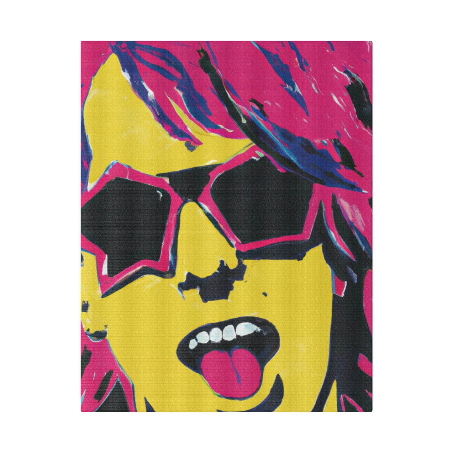 2536W - Rockstar Painting Print | Face | Abstract | Poster | Home Decor | Wall Art | Music Art | Canvas