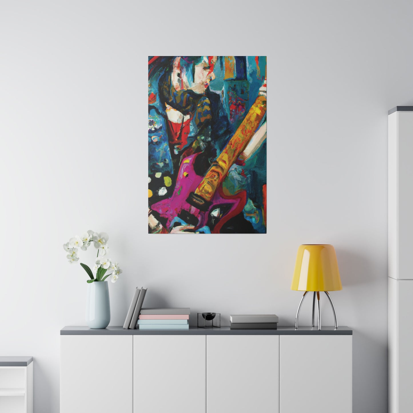 7272P - Rockstar Oil Painting Style Print | Poster | Home Decor | Wall Art | Music Art | Canvas