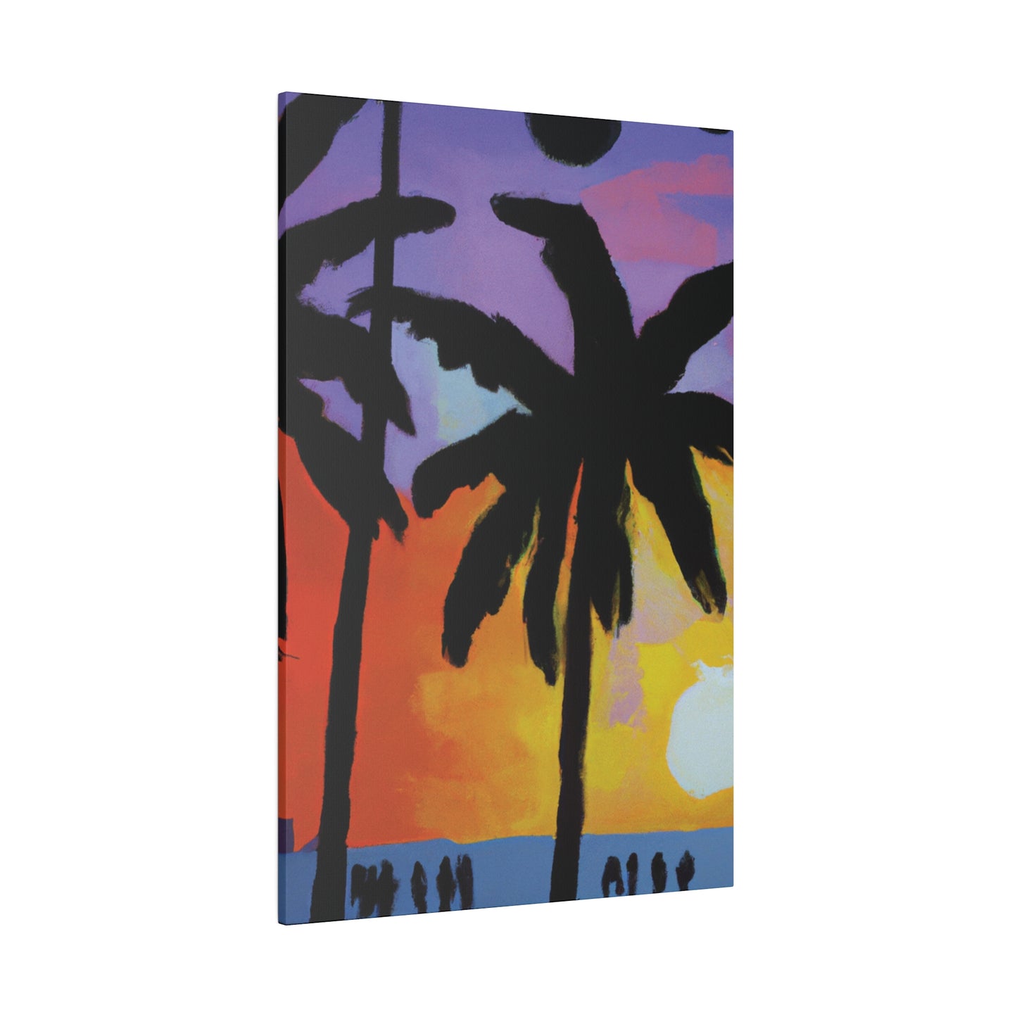 8594V - Miami Beach Sunset Painting Print | Miami | Beach | Sunset | Poster | Home Decor | Wall Art | Canvas