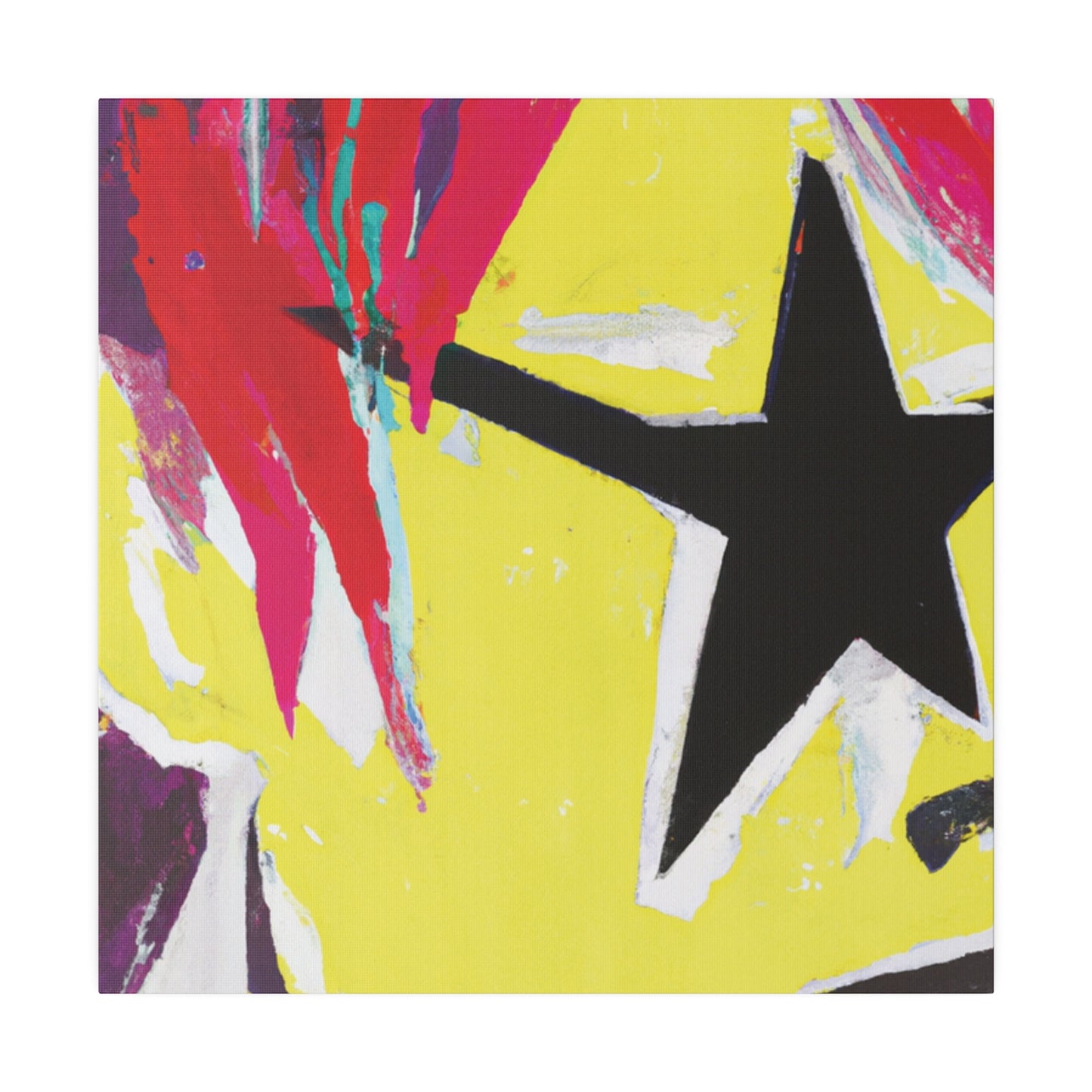 8768M - Rockstar Painting Print | Face | Abstract | Poster | Home Decor | Wall Art | Music Art | Canvas