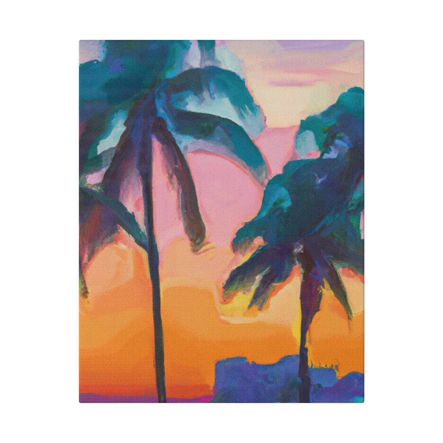 6494M - Miami Beach Sunset Painting Print | Miami | Beach | Sunset | Poster | Home Decor | Wall Art | Canvas