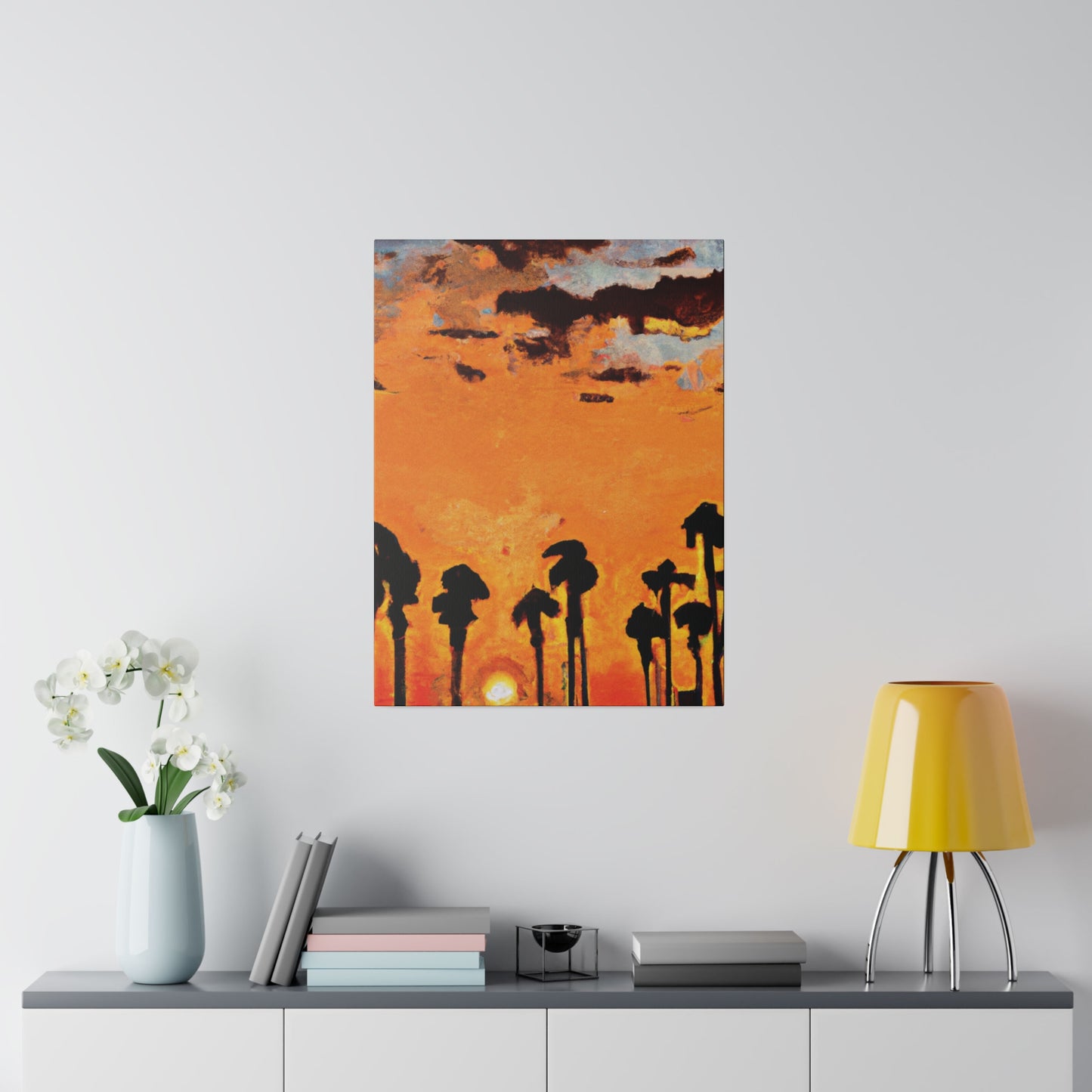 3231S - Miami Beach Sunset Painting Print | Miami | Beach | Sunset | Poster | Home Decor | Wall Art | Canvas