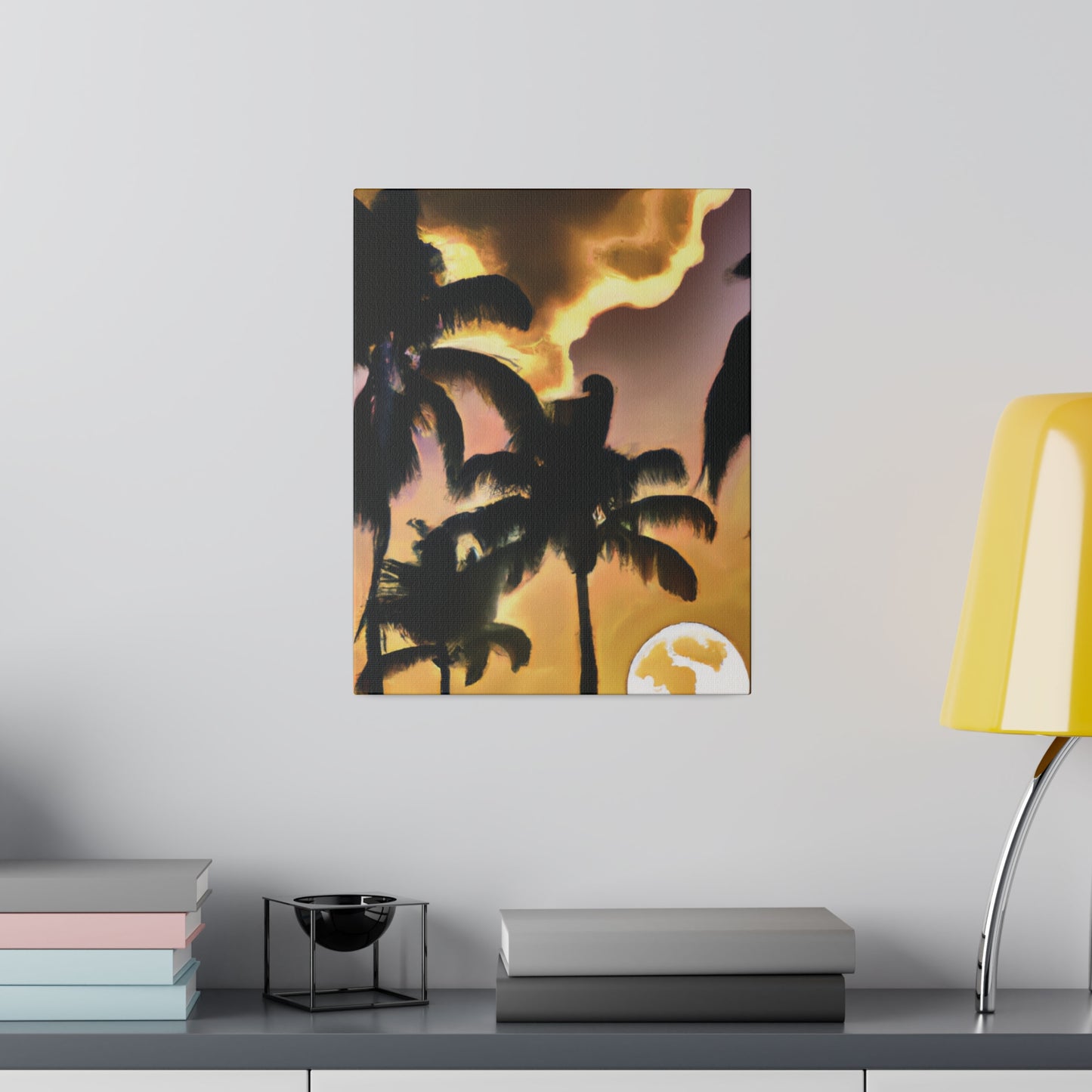 6382Q - Miami Beach Sunset Painting Print | Miami | Beach | Sunset | Poster | Home Decor | Wall Art | Canvas