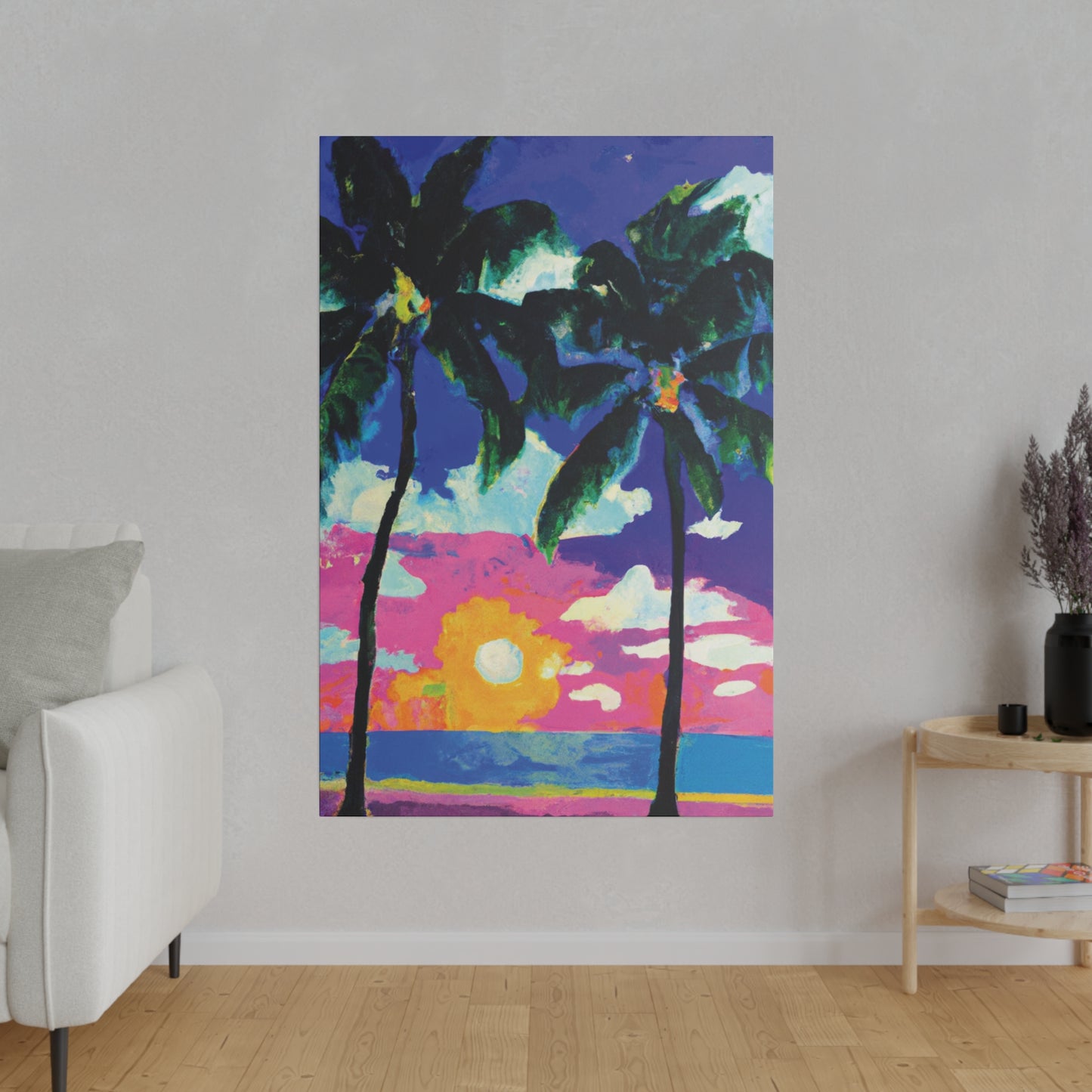 1951V - Miami Beach Sunset Painting Print | Miami | Beach | Sunset | Poster | Home Decor | Wall Art | Canvas