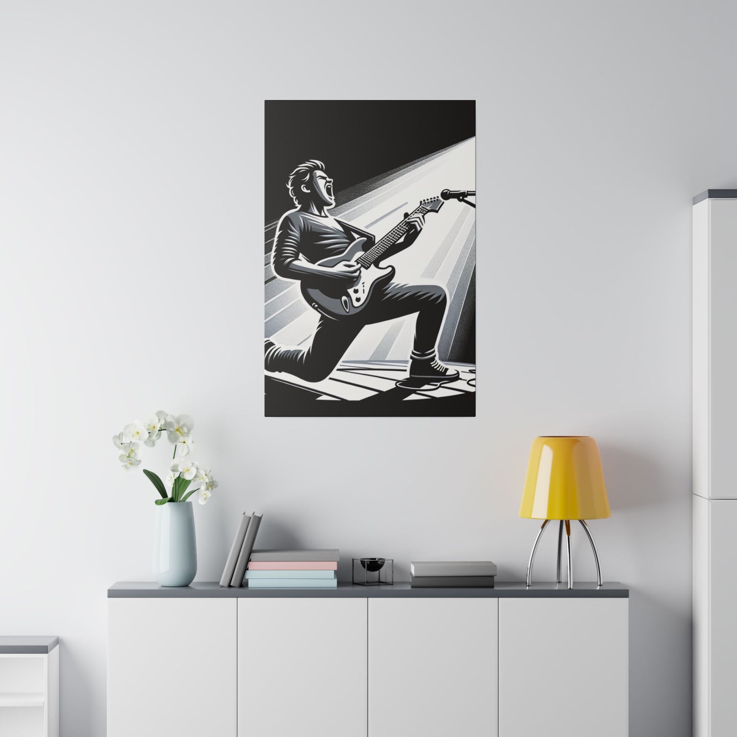 3721G - music art work, rockstar gifts, musician gift ideas, guitar art work, guitar artwork, guitar wall art canvas, playing guitar, decor