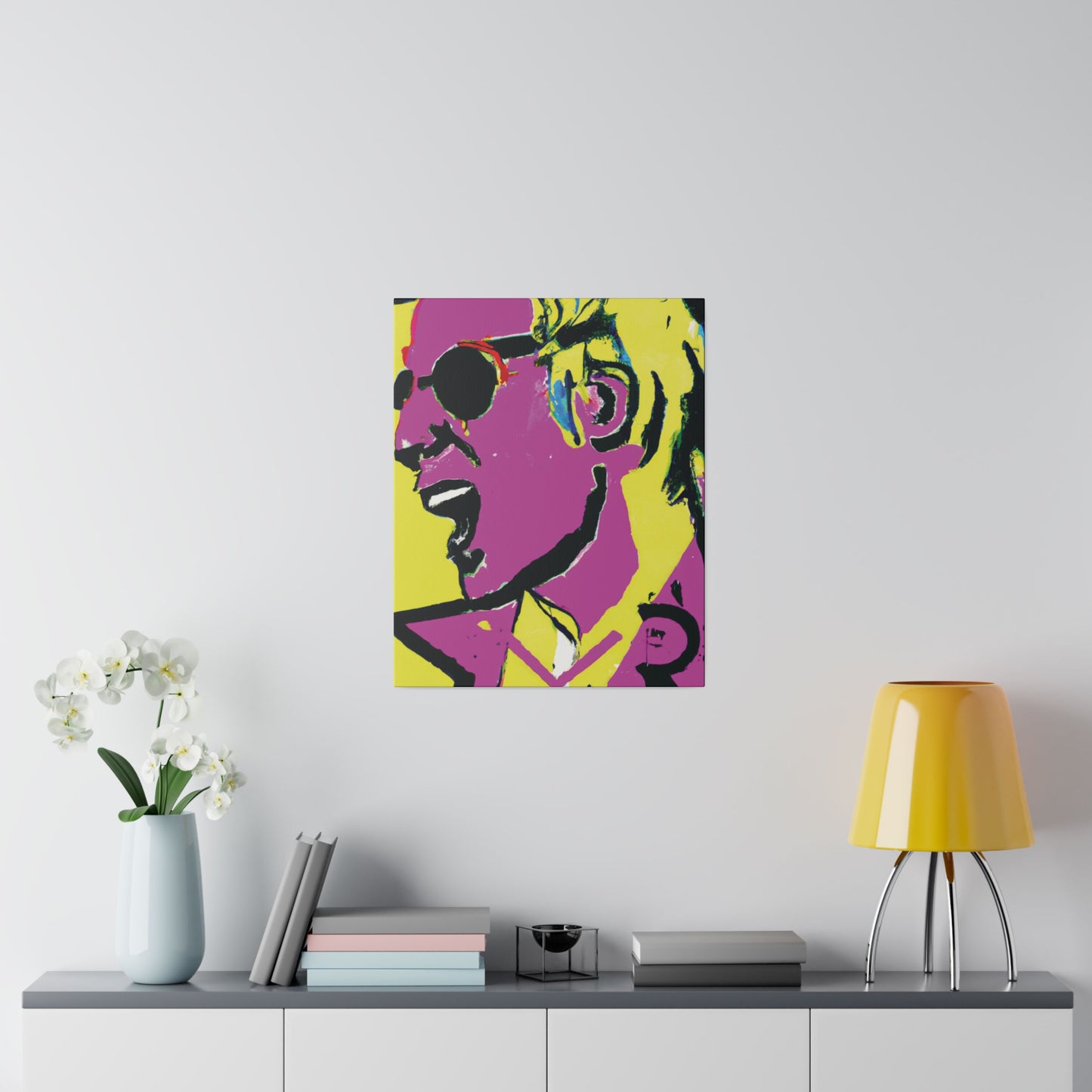 4532V - Rockstar Painting Print | Face | Abstract | Poster | Home Decor | Wall Art | Music Art | Canvas