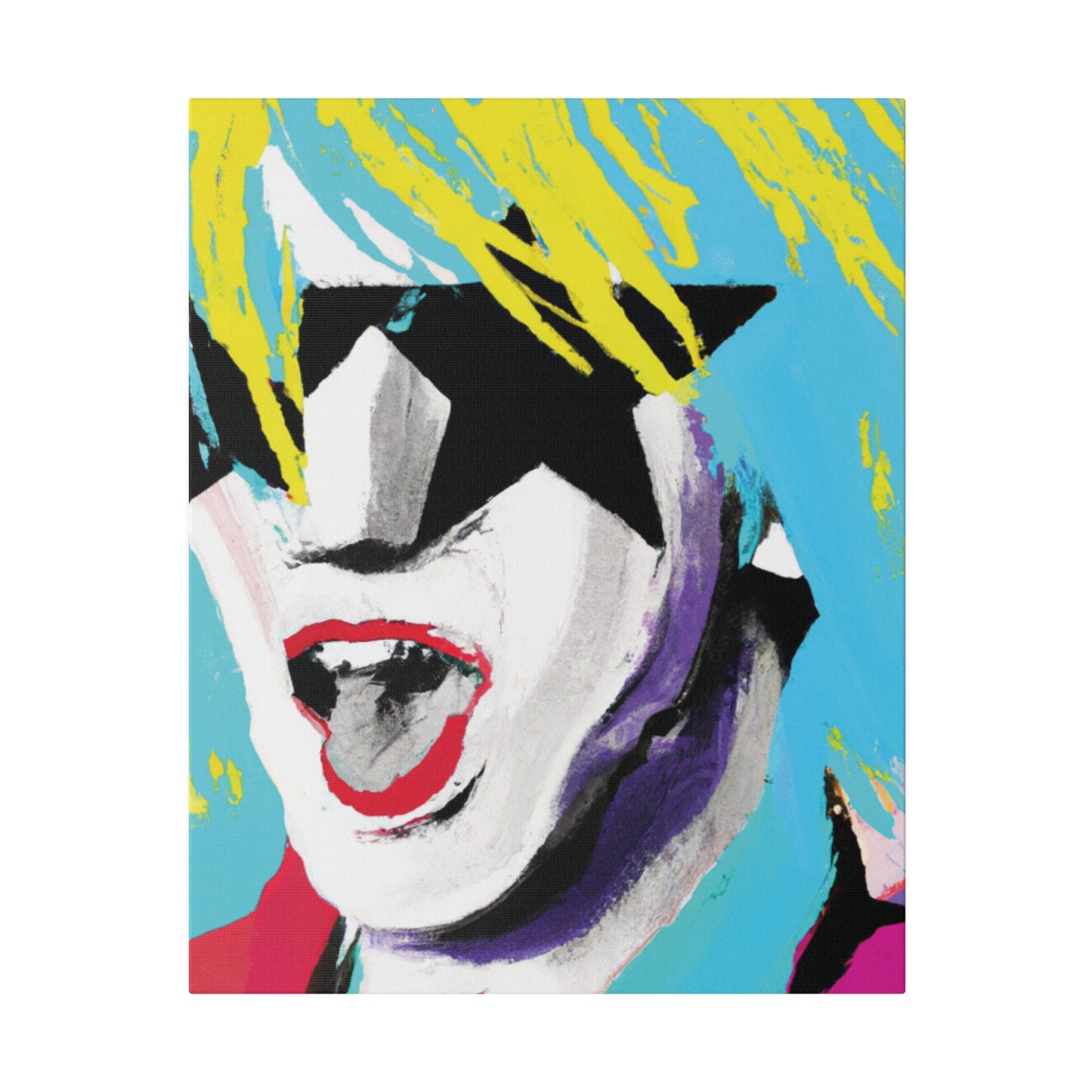 8736P - Rockstar Painting Print | Face | Abstract | Poster | Home Decor | Wall Art | Music Art | Canvas