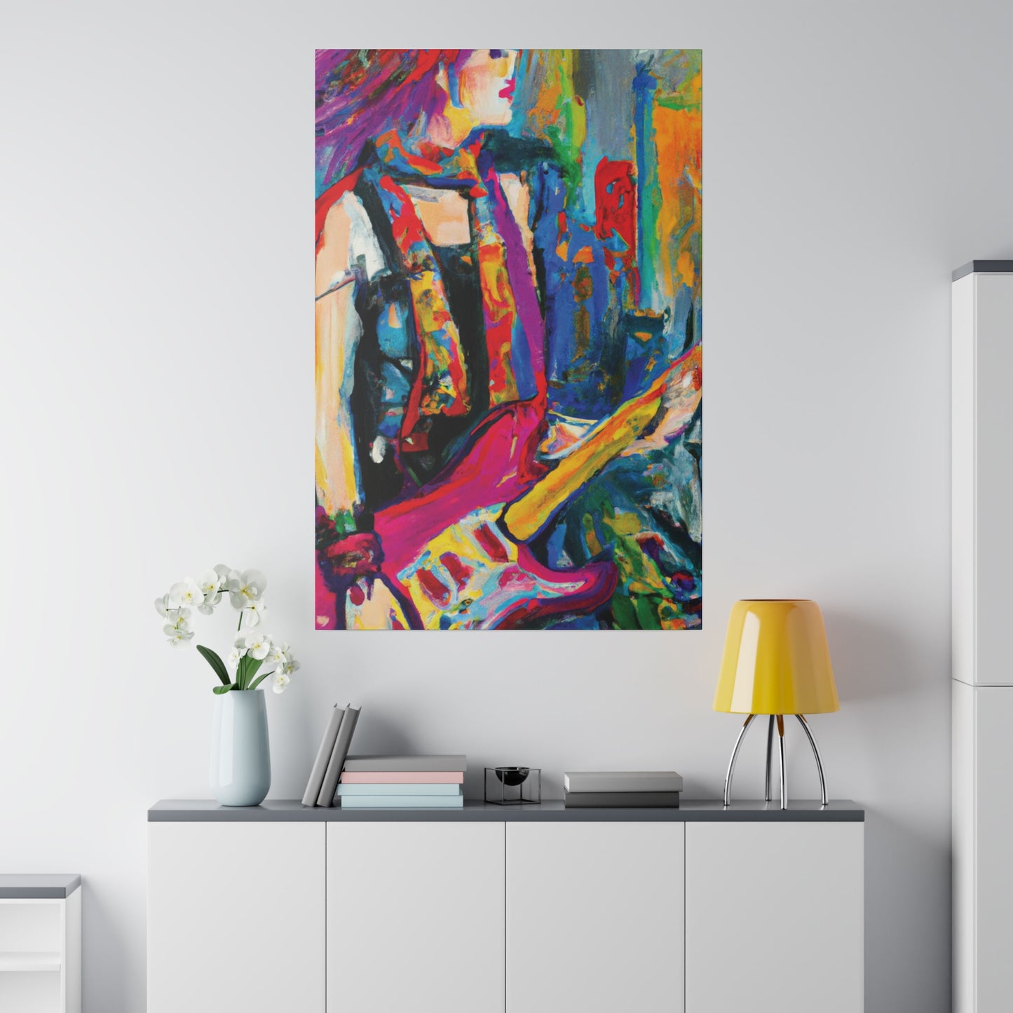 9798G - Rockstar Oil Painting Style Print | Poster | Home Decor | Wall Art | Music Art | Canvas