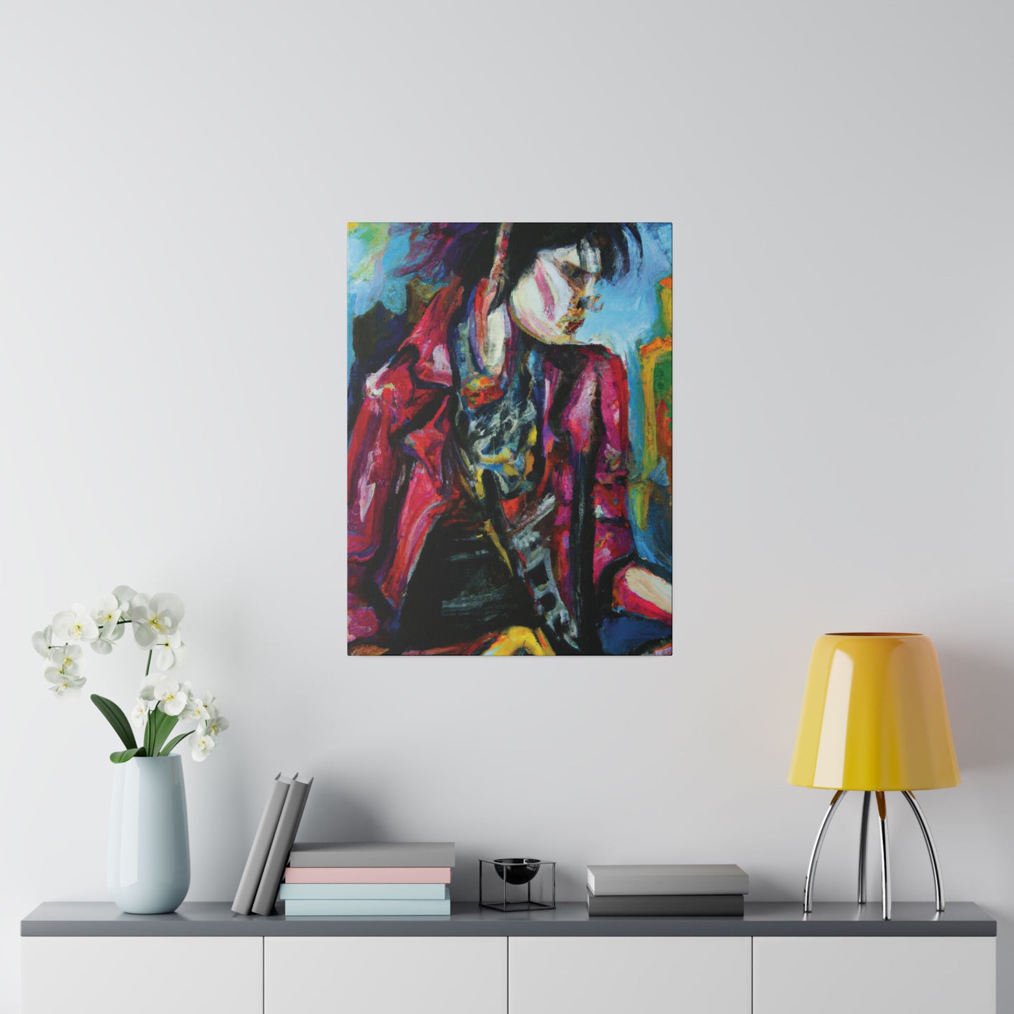 7152R - Rockstar Oil Painting Style Print | Poster | Home Decor | Wall Art | Music Art | Canvas