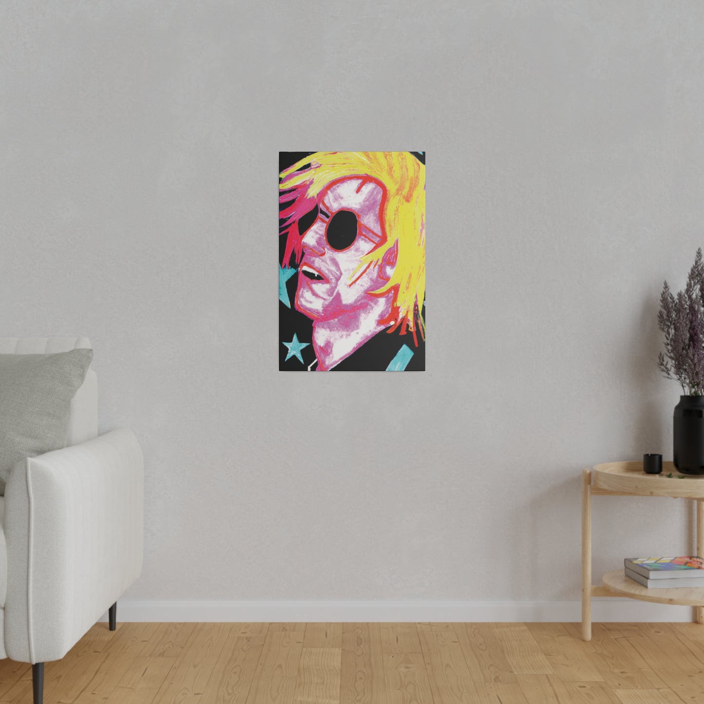 5123P - Rockstar Painting Print | Face | Abstract | Poster | Home Decor | Wall Art | Music Art | Canvas