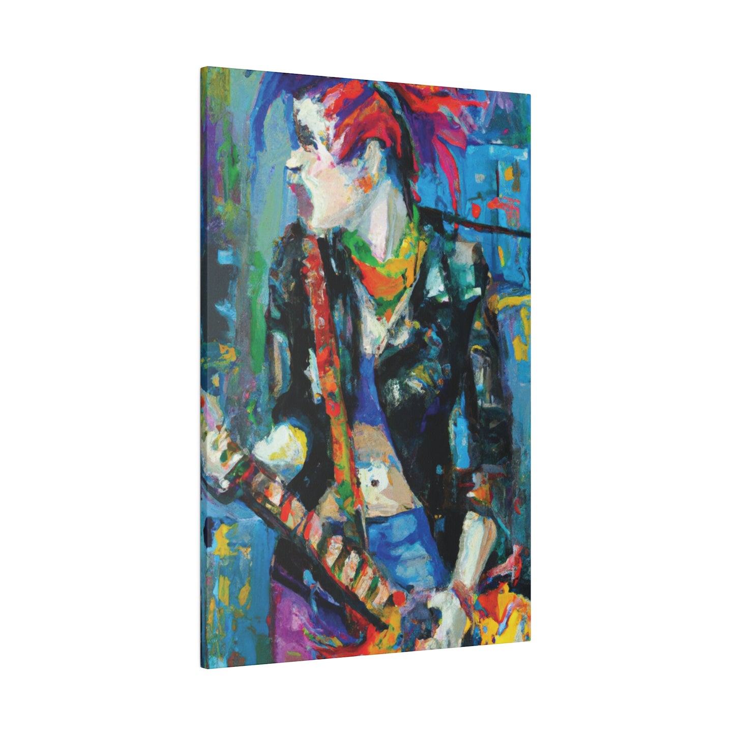 3601F - Rockstar Oil Painting Style Print | Poster | Home Decor | Wall Art | Music Art | Canvas