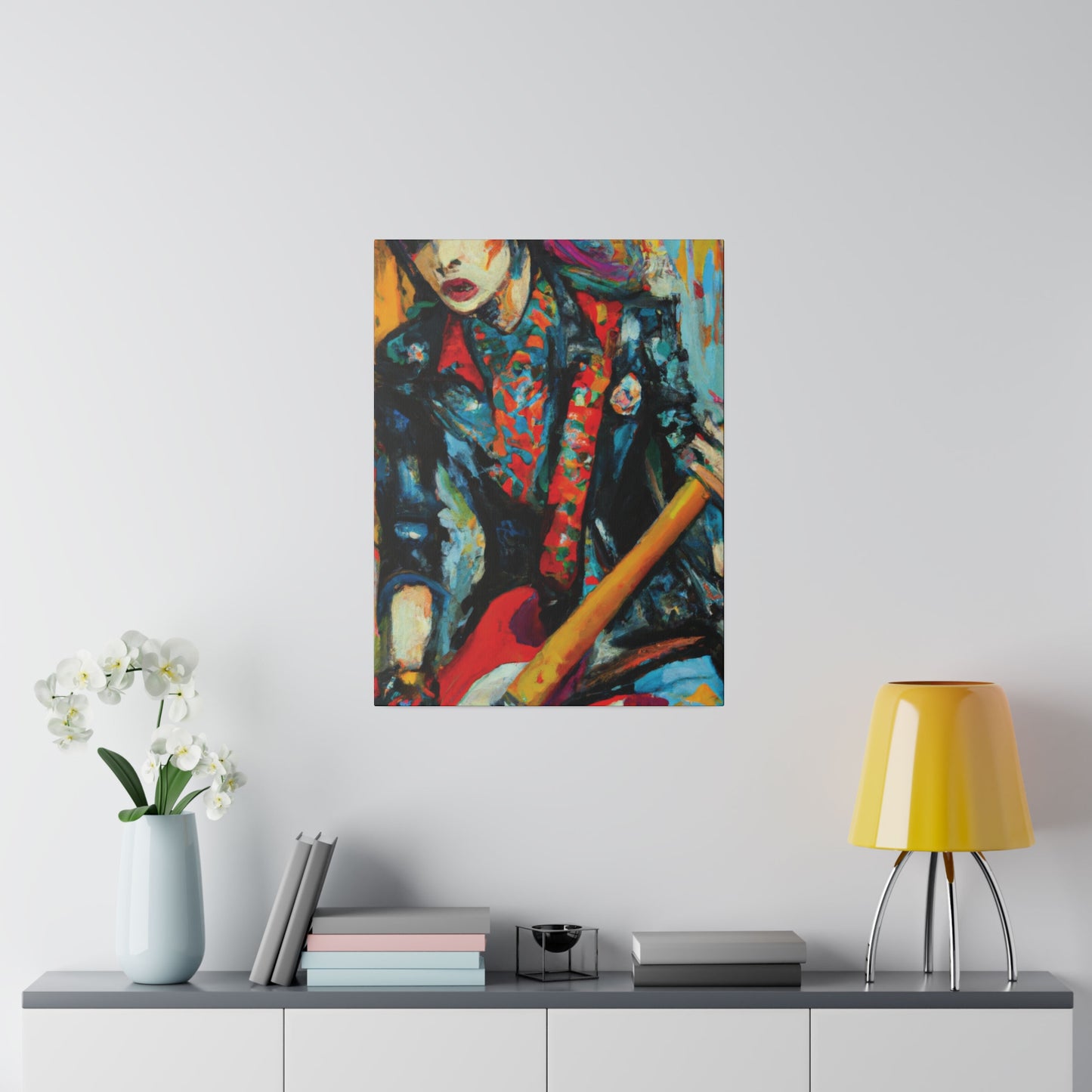 9697B - Rockstar Oil Painting Style Print | Poster | Home Decor | Wall Art | Music Art | Canvas