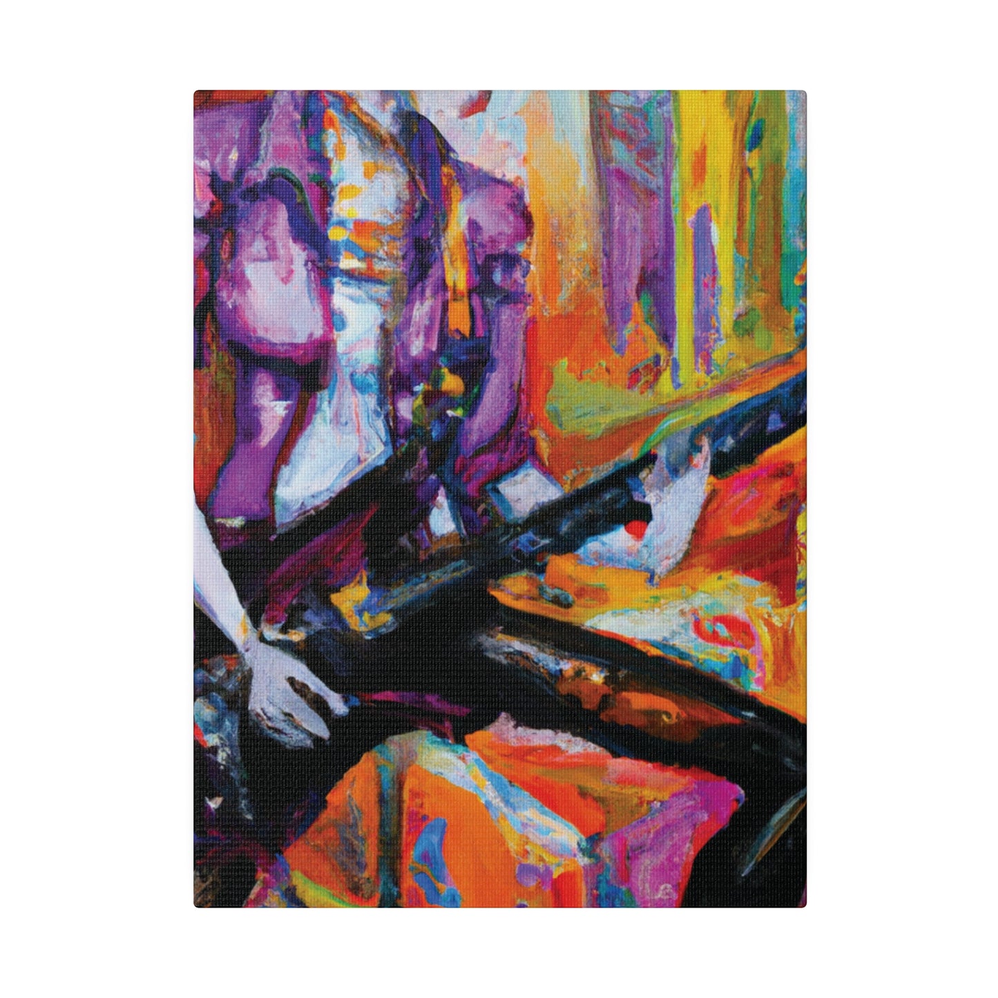 477F - Rockstar Oil Painting Style Print | Poster | Home Decor | Wall Art | Music Art | Canvas