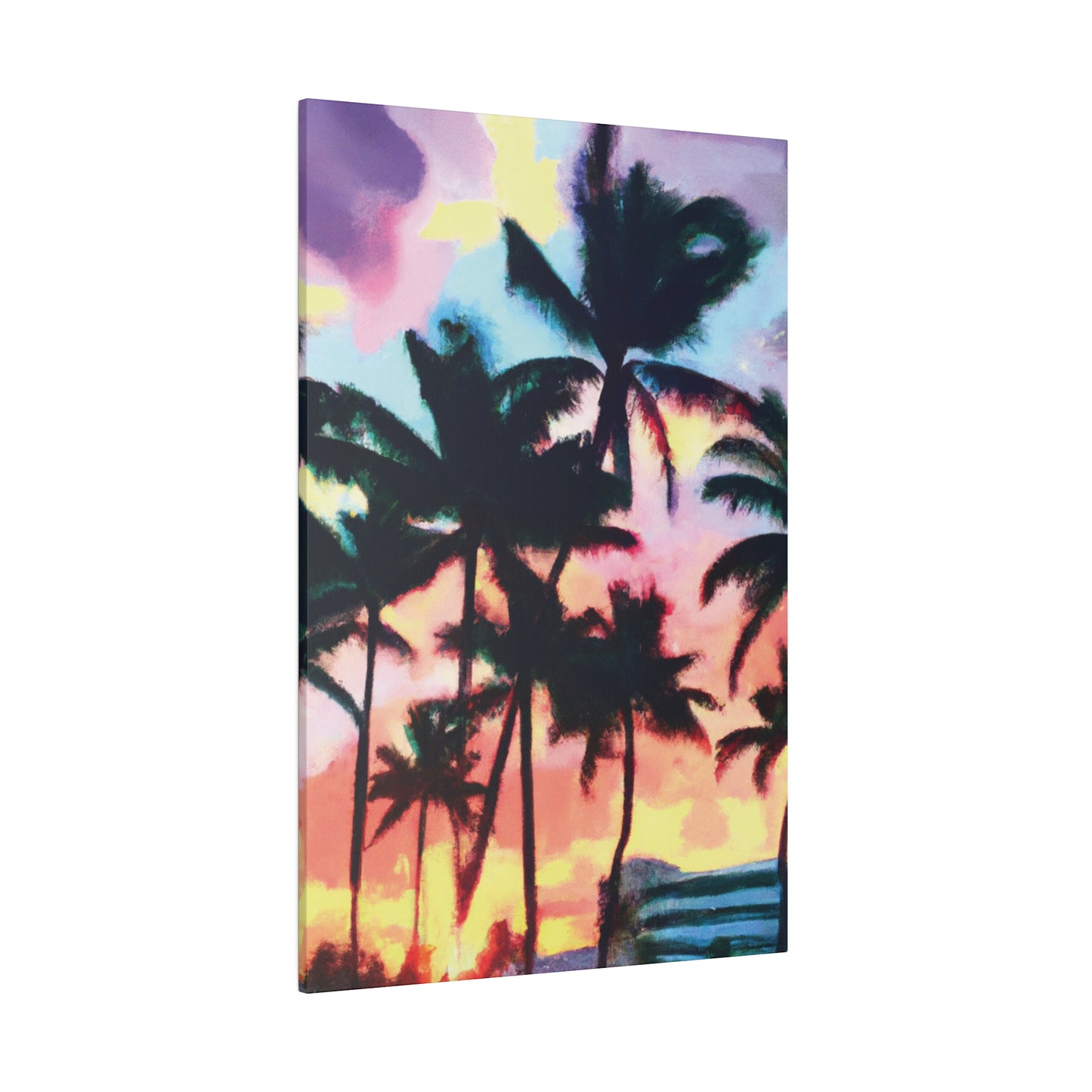 5231V - Miami Beach Sunset Painting Print | Miami | Beach | Sunset | Poster | Home Decor | Wall Art | Canvas