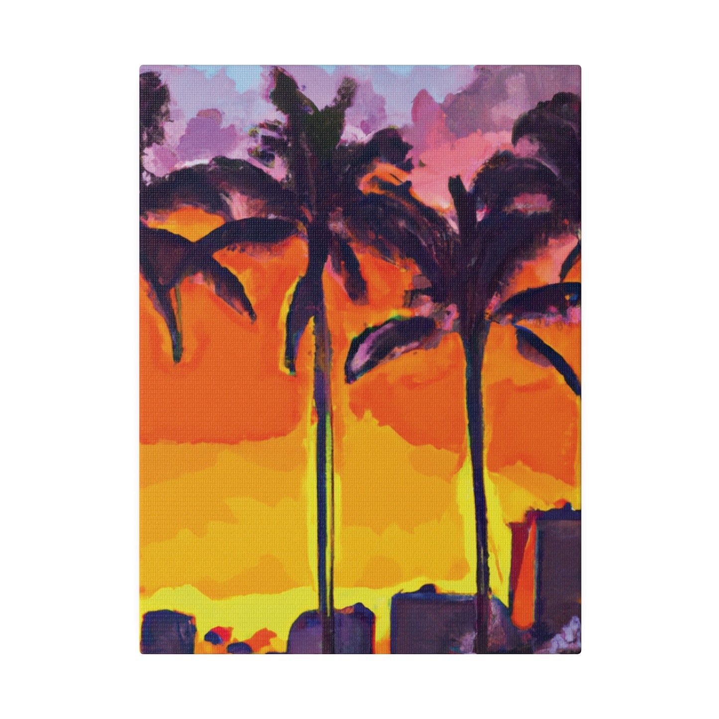 7392A - Miami Beach Sunset Painting Print | Miami | Beach | Sunset | Poster | Home Decor | Wall Art | Canvas