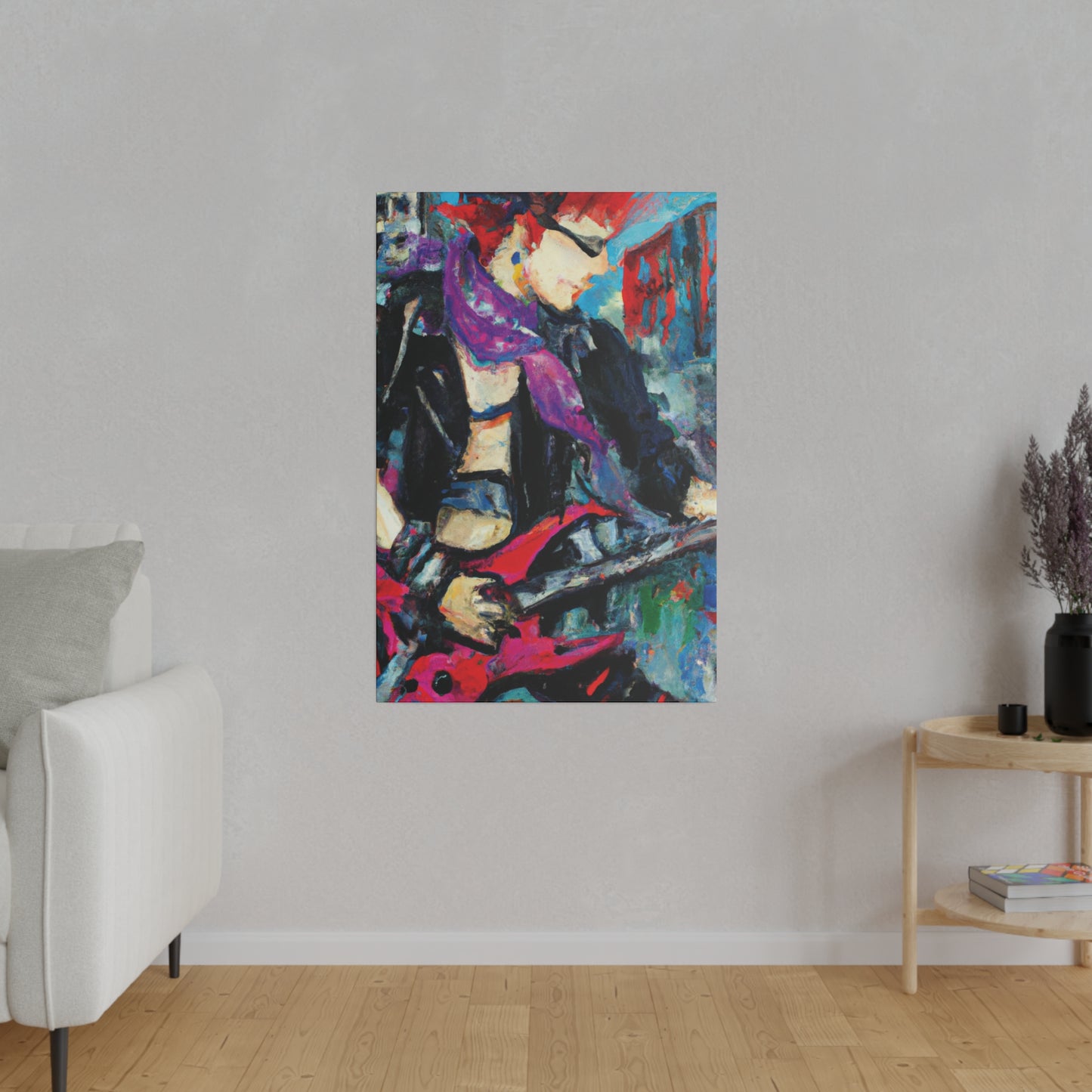 208D - Rockstar Oil Painting Style Print | Poster | Home Decor | Wall Art | Music Art | Canvas