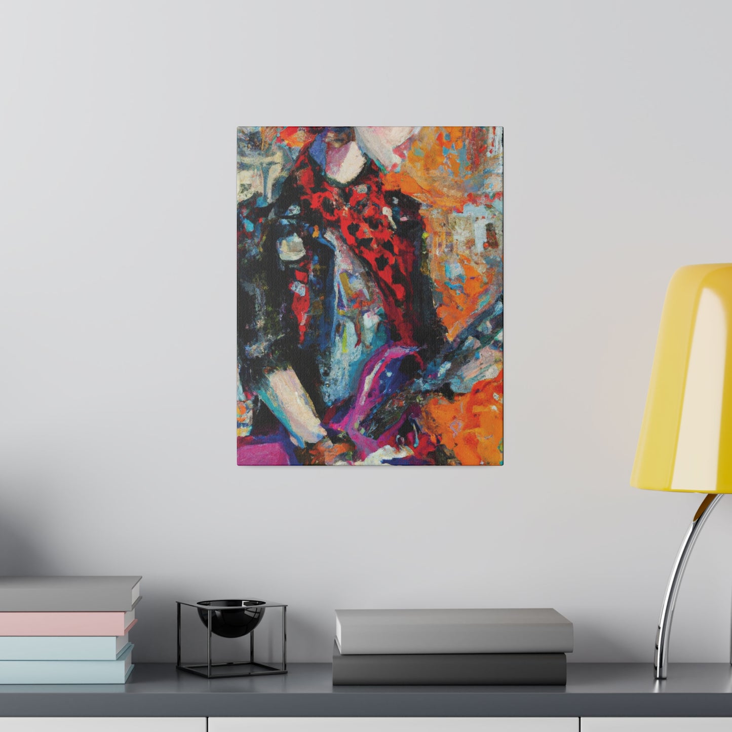 9348Q - Rockstar Oil Painting Style Print | Poster | Home Decor | Wall Art | Music Art | Canvas