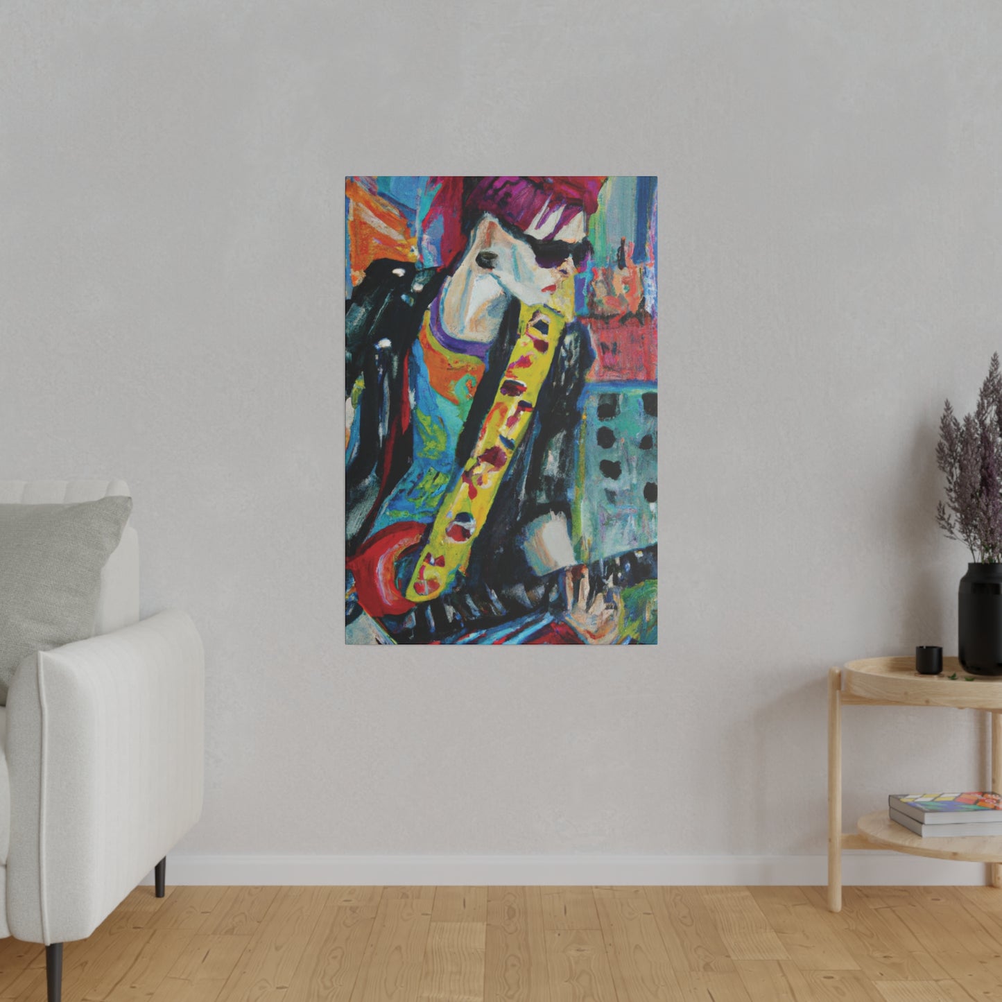 6518A - Rockstar Oil Painting Style Print | Poster | Home Decor | Wall Art | Music Art | Canvas