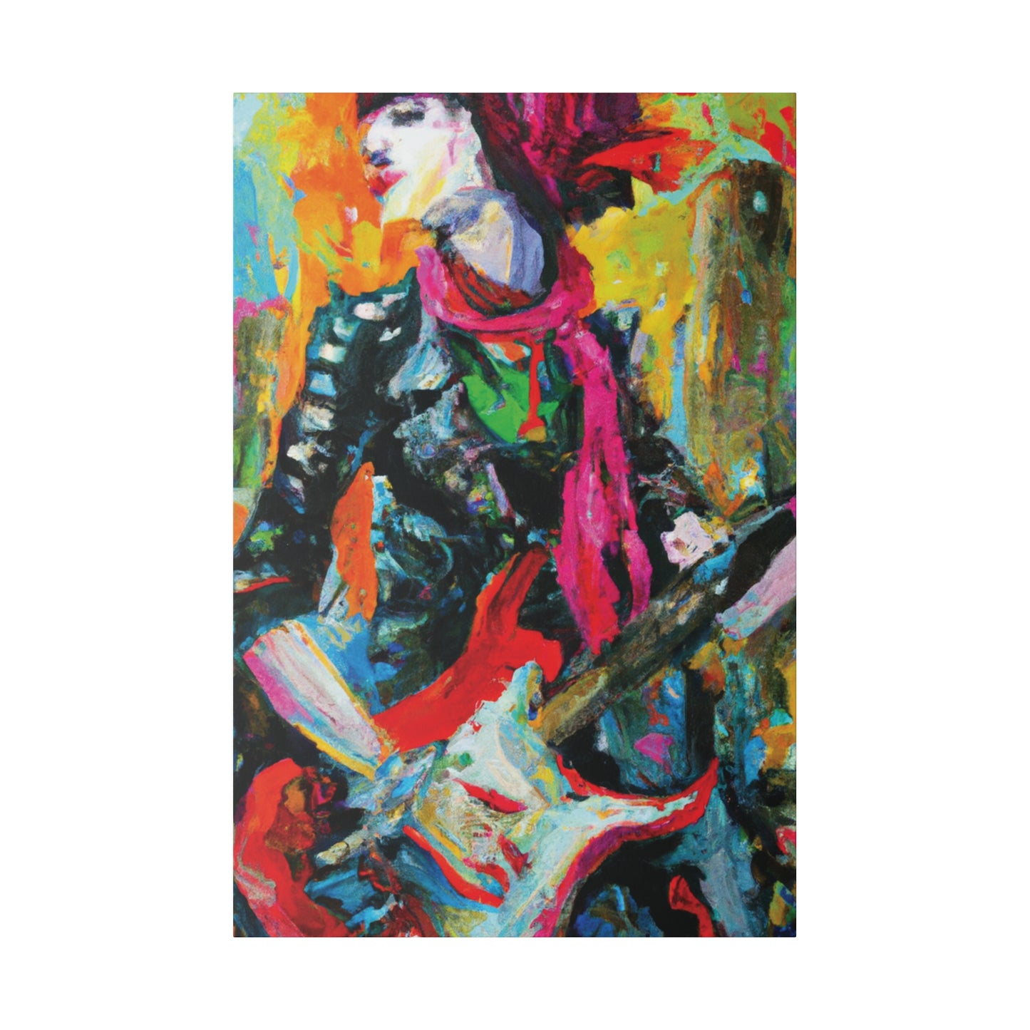 8579X - Rockstar Oil Painting Style Print | Poster | Home Decor | Wall Art | Music Art | Canvas