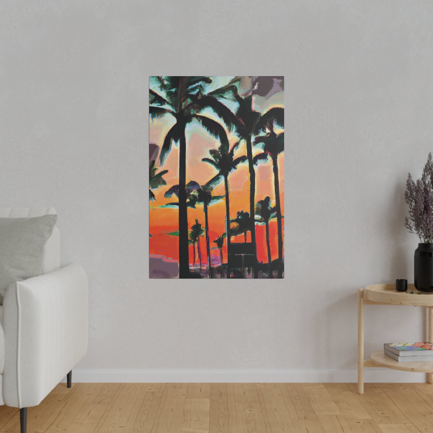 4891A - Miami Beach Sunset Painting Print | Miami | Beach | Sunset | Poster | Home Decor | Wall Art | Canvas