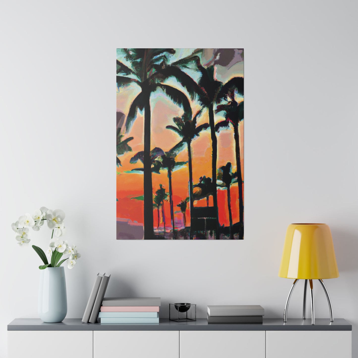4891A - Miami Beach Sunset Painting Print | Miami | Beach | Sunset | Poster | Home Decor | Wall Art | Canvas