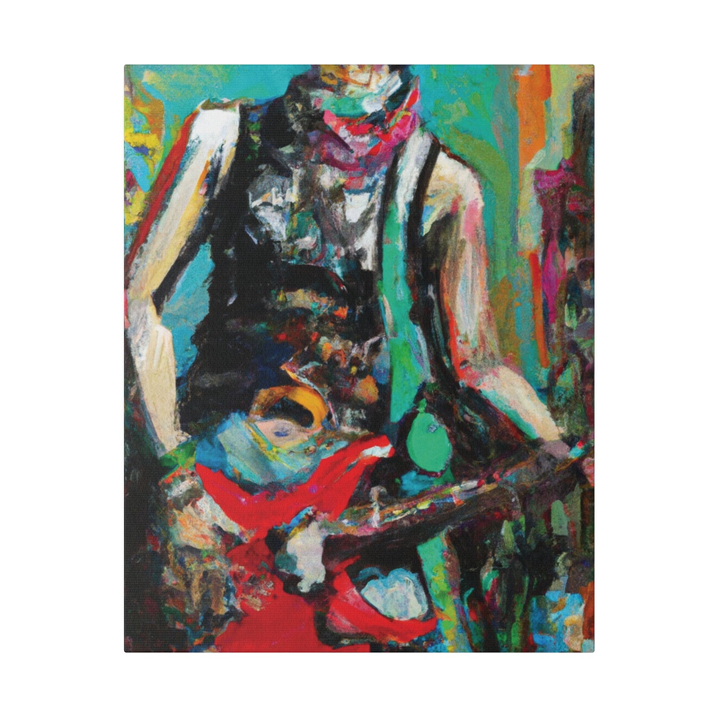 9287Z - Rockstar Oil Painting Style Print | Poster | Home Decor | Wall Art | Music Art | Canvas
