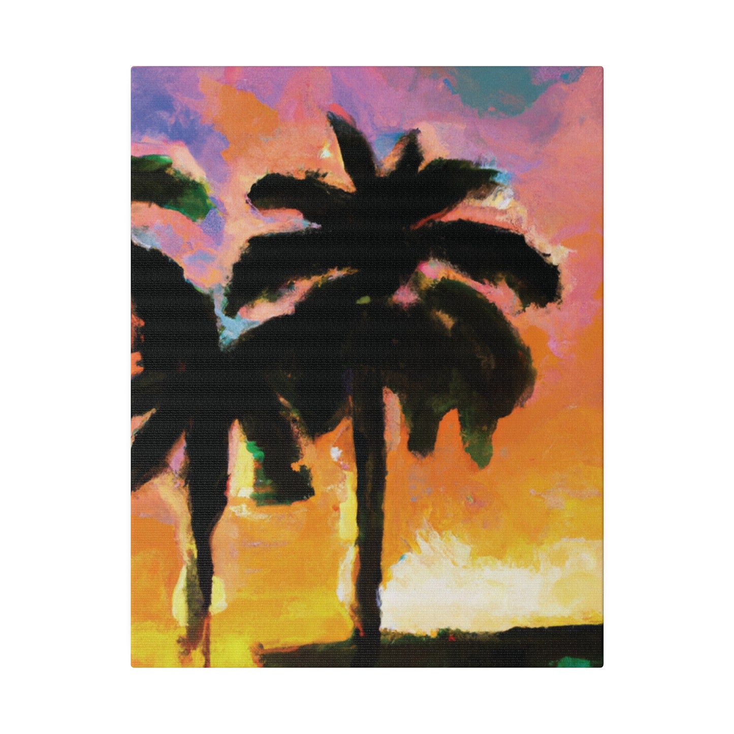 1532W - Miami Beach Sunset Painting Print | Miami | Beach | Sunset | Poster | Home Decor | Wall Art | Canvas