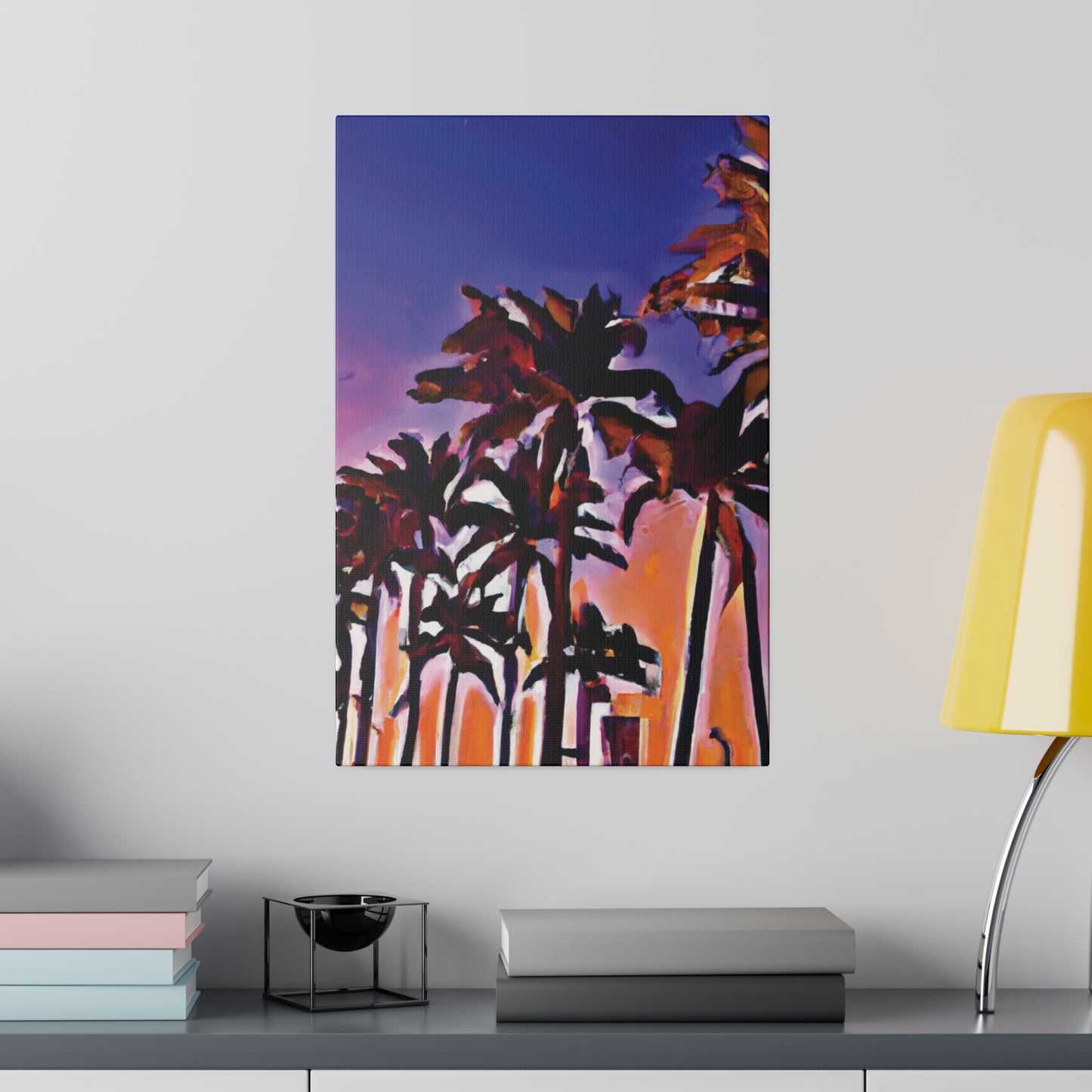 1463E - Miami Beach Sunset Painting Print | Miami | Beach | Sunset | Poster | Home Decor | Wall Art | Canvas