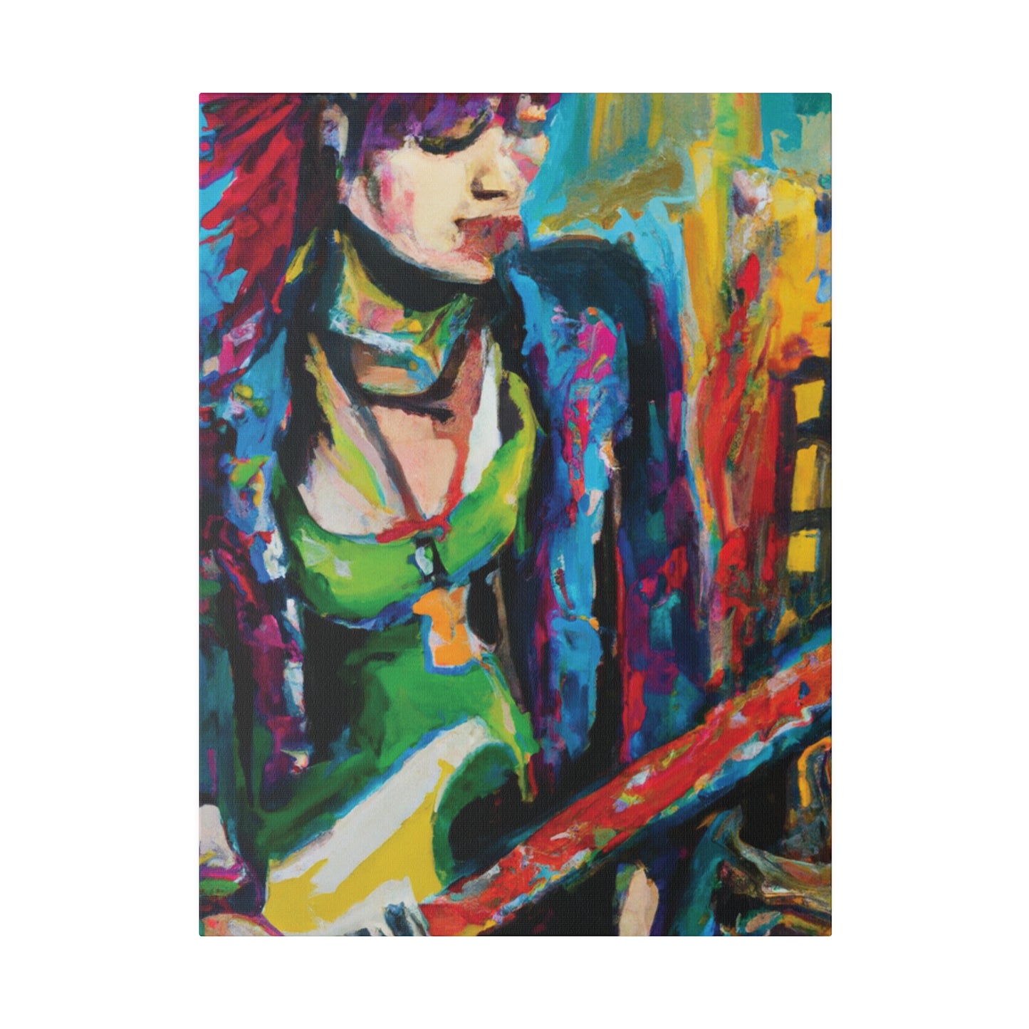 8561U - Rockstar Oil Painting Style Print | Poster | Home Decor | Wall Art | Music Art | Canvas